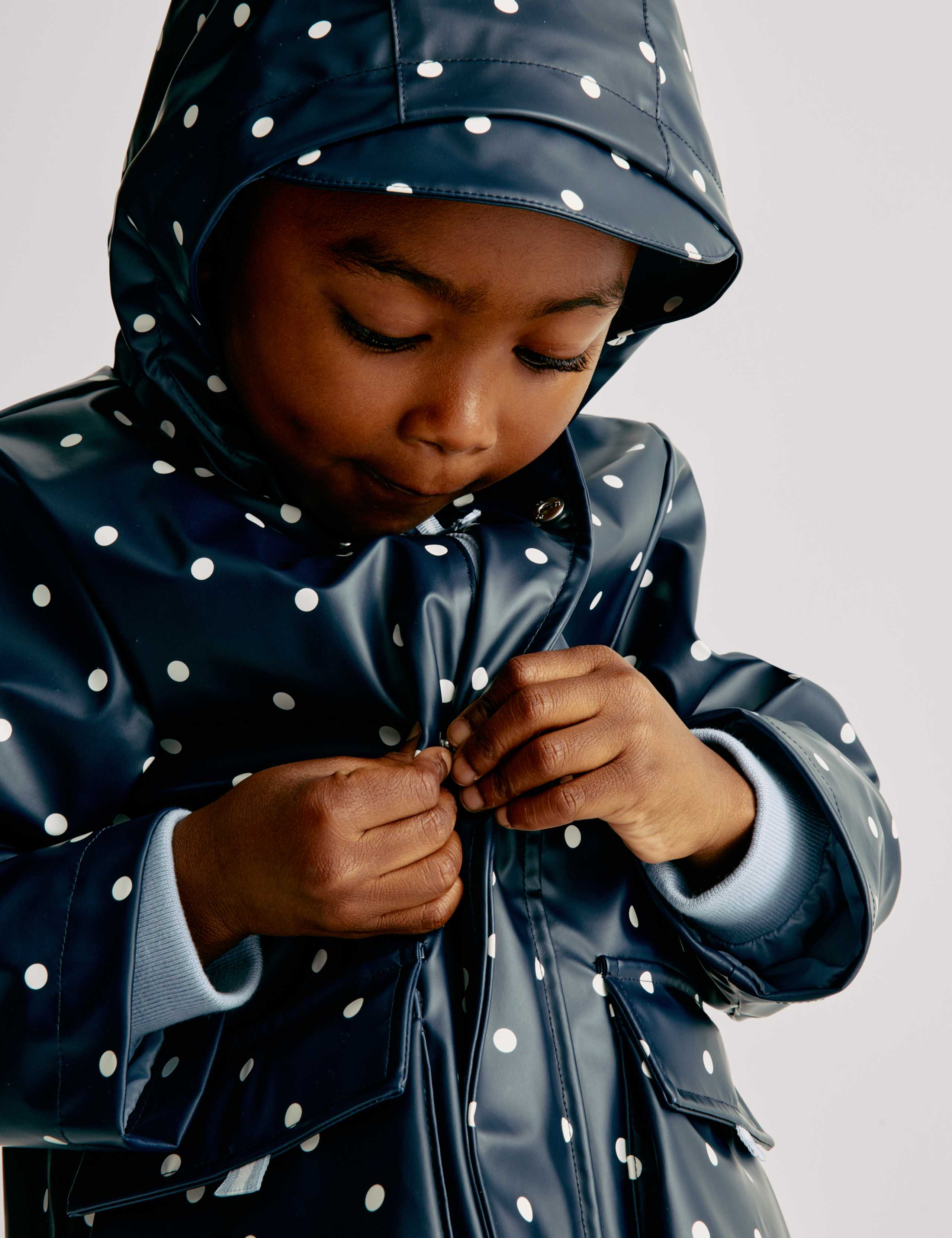 Polka Dot Fisherman Coat (12 Mths-8 Yrs) 3 of 7