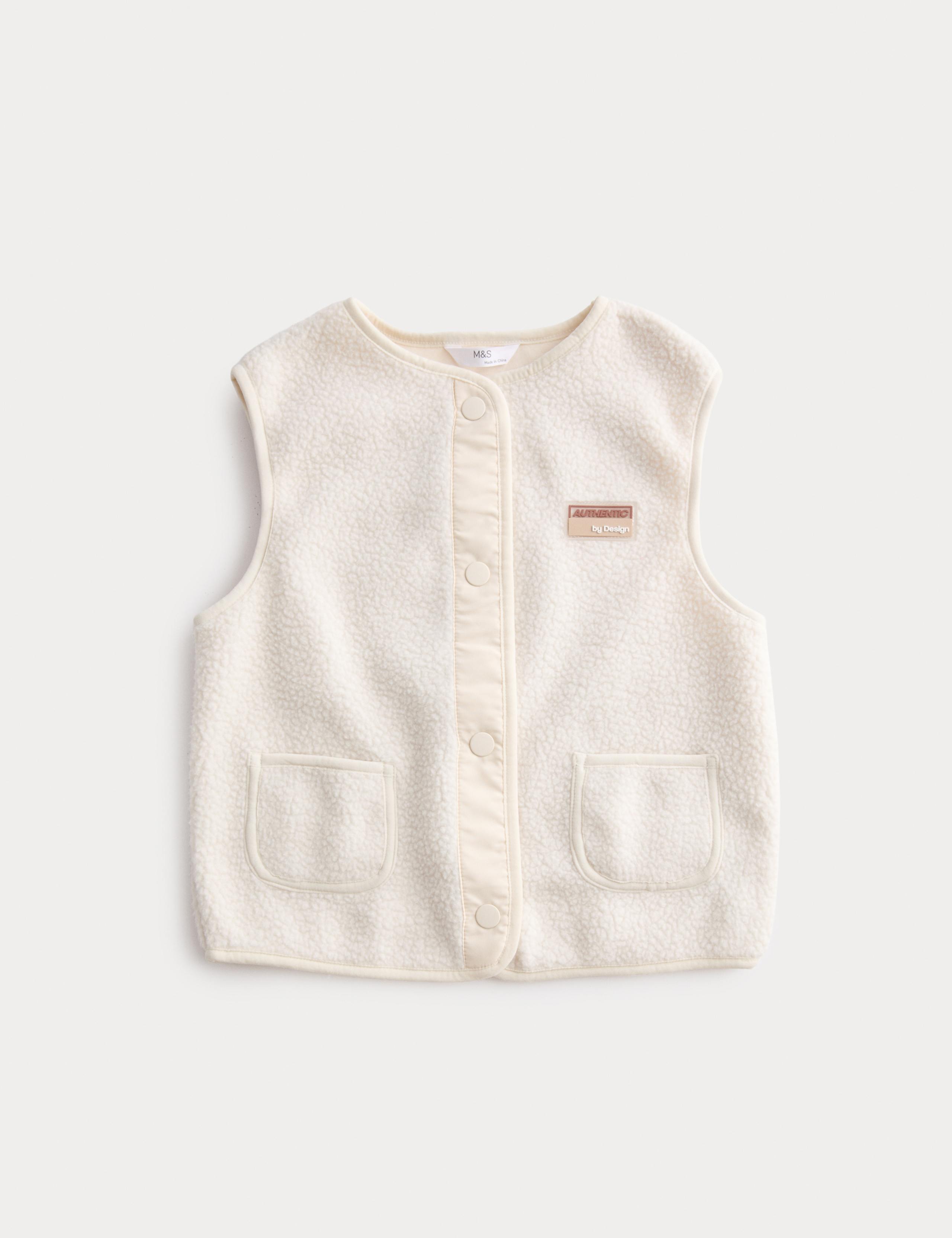 Borg Patch Pocket Gilet (2-10 Yrs) 1 of 2