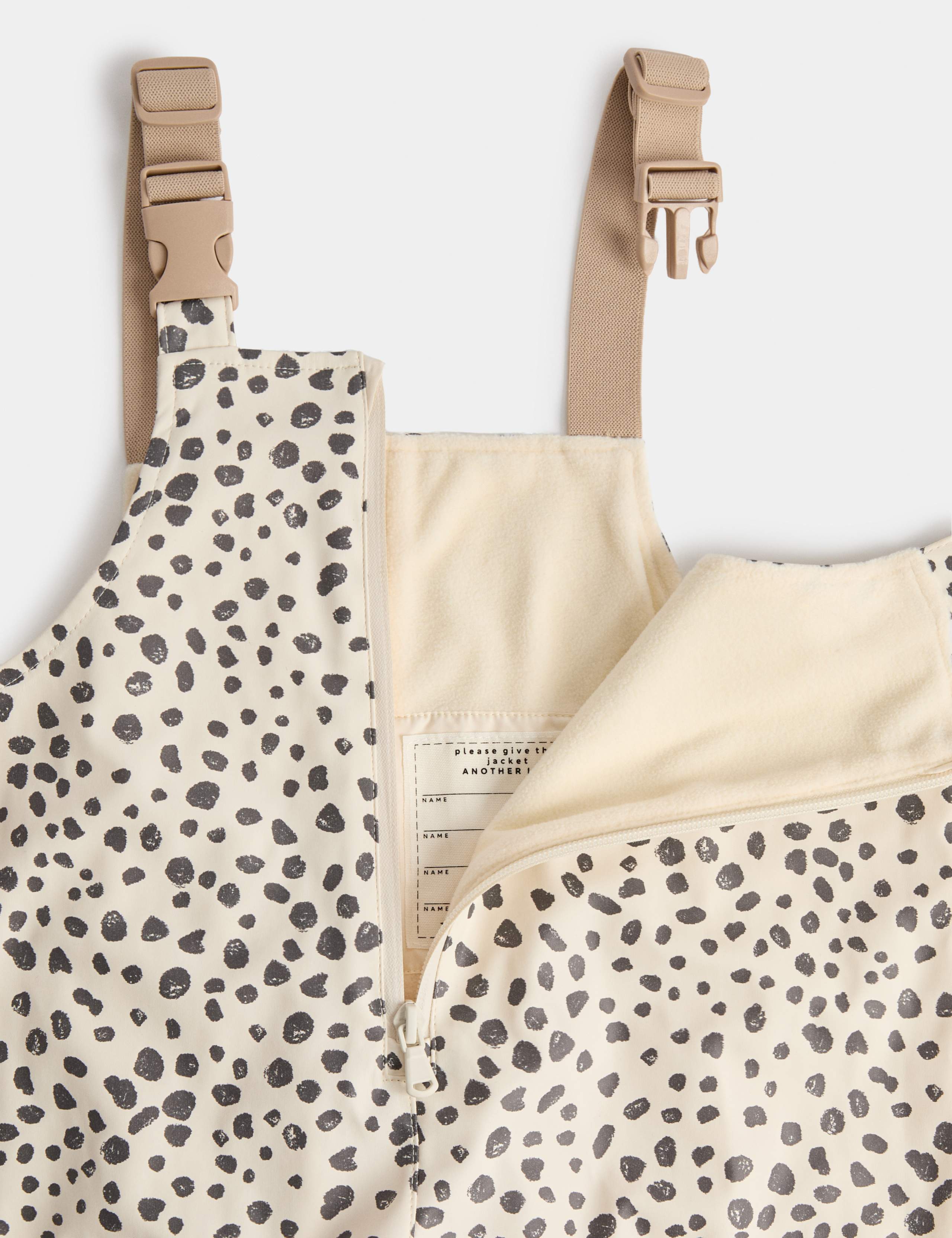 Dalmatian Print Shower Resistant Dungarees (2-8 Yrs) 3 of 4