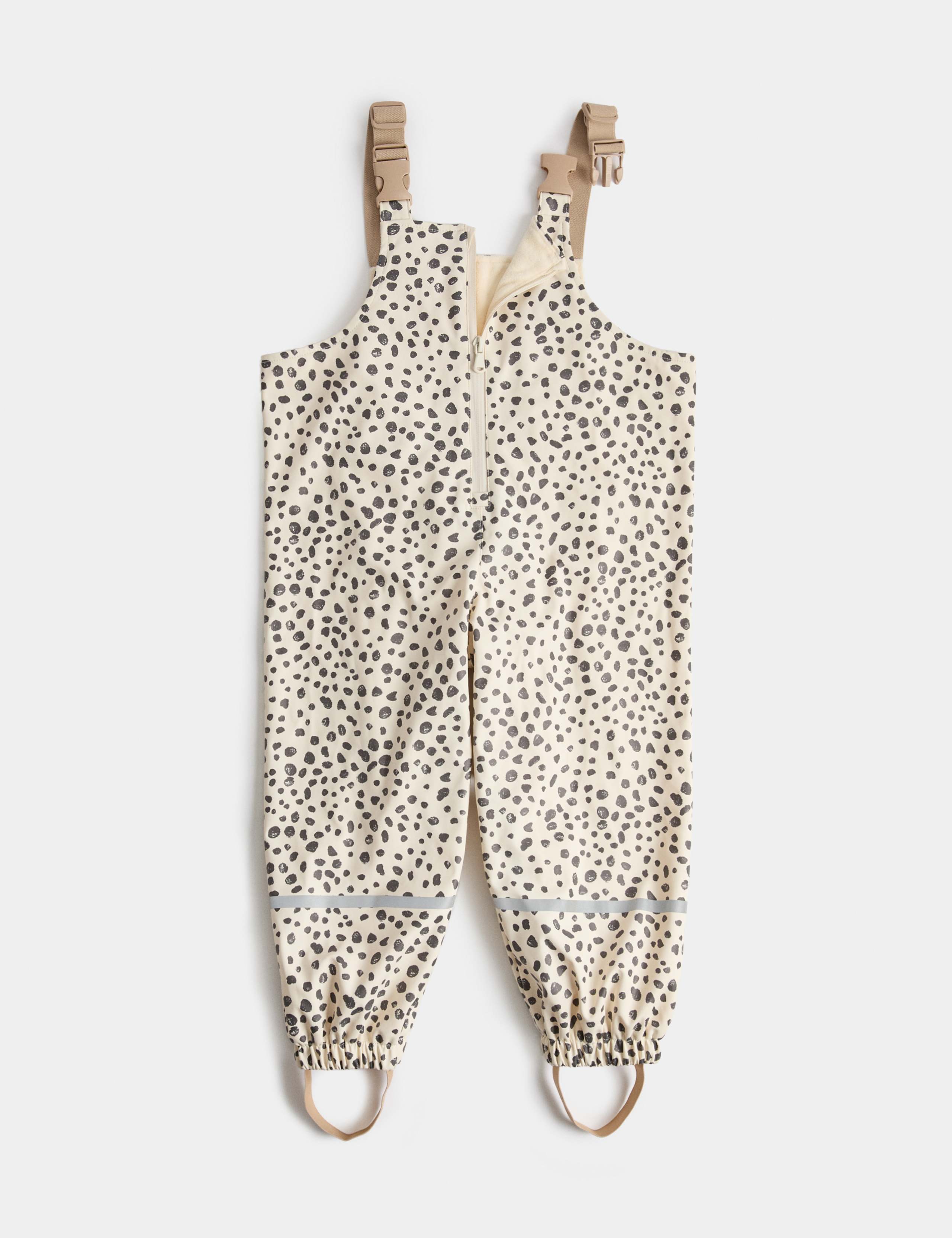 Dalmatian Print Shower Resistant Dungarees (2-8 Yrs) 1 of 4