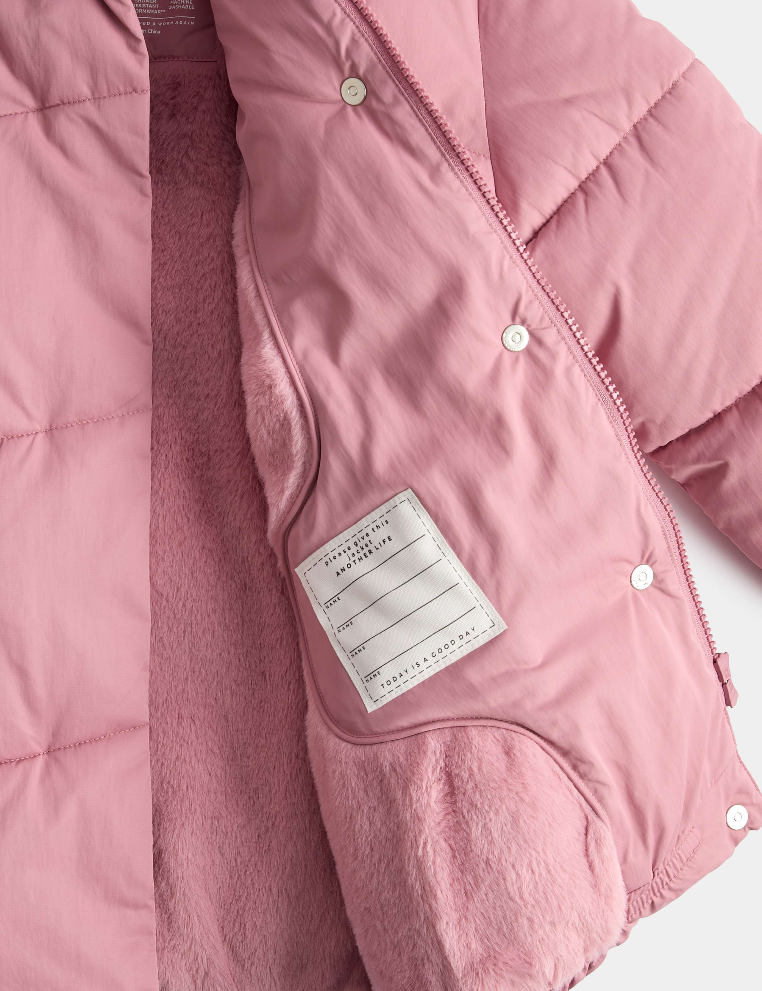 Longline Hooded Padded Jacket (2-8 Yrs) 2 of 3