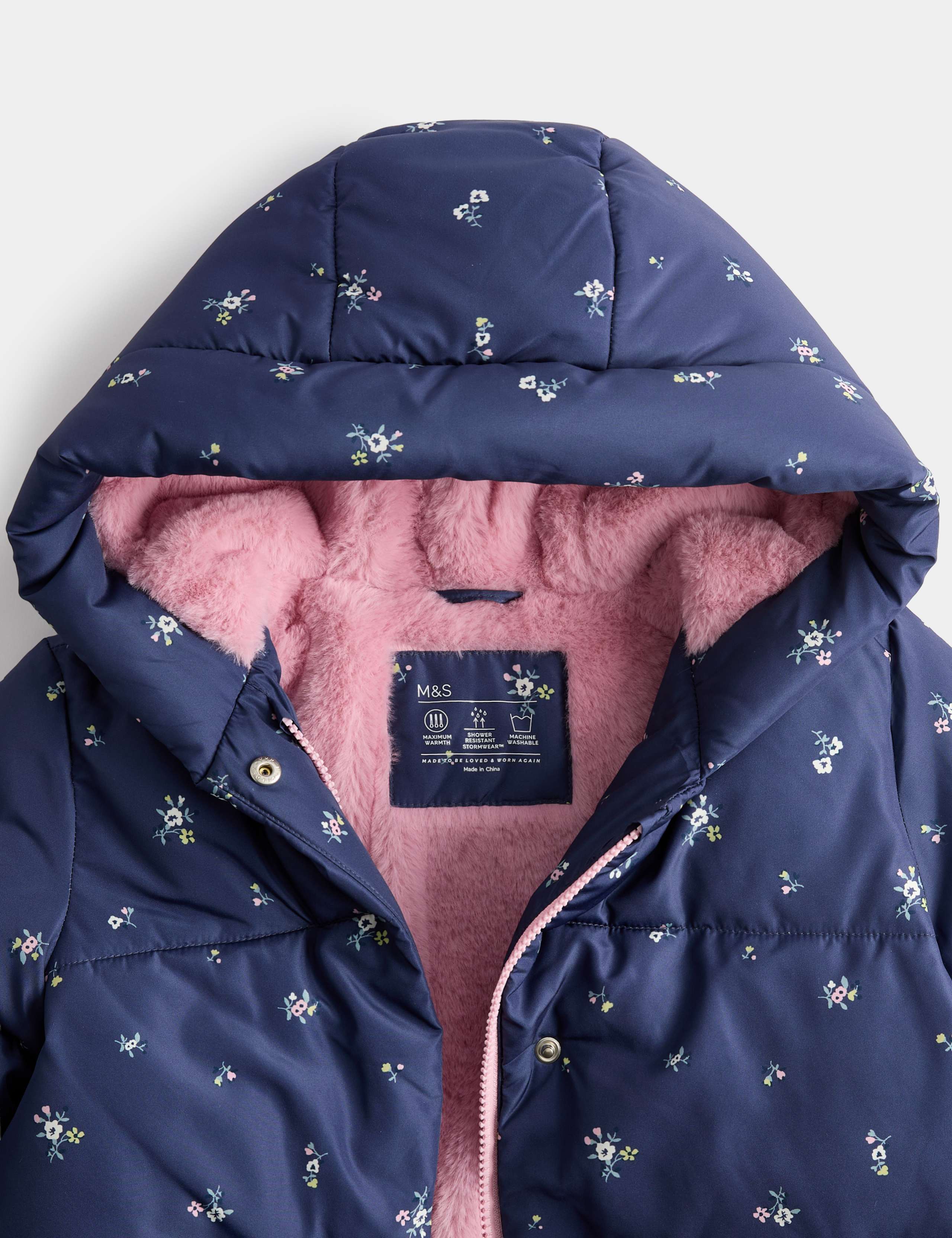 Ditsy Padded Coat (2-8 Yrs) 2 of 3
