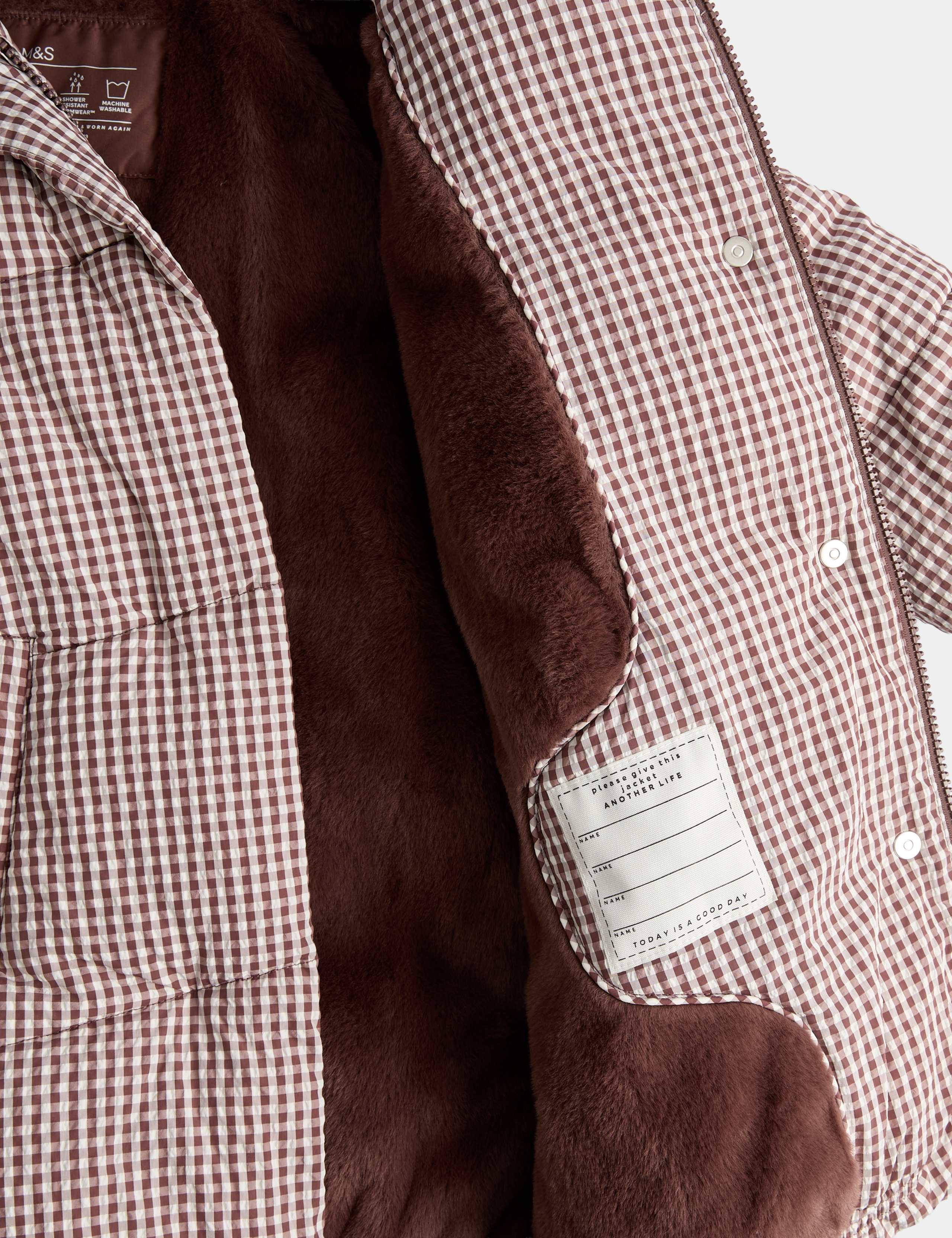 Gingham Padded Coat (2-8 Yrs) 2 of 3