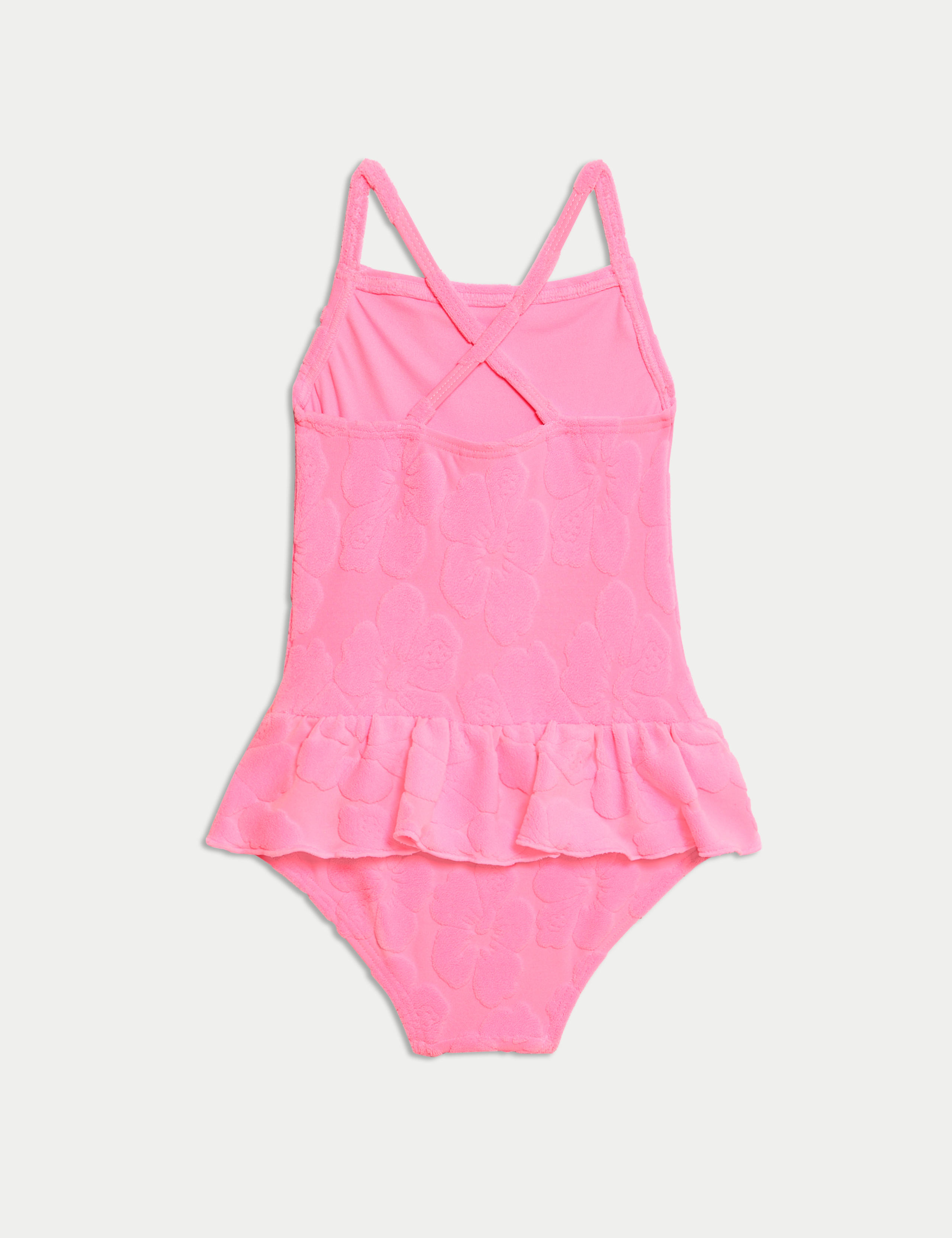 Floral Textured Frill Swimsuit (2-8 Yrs) 4 of 5