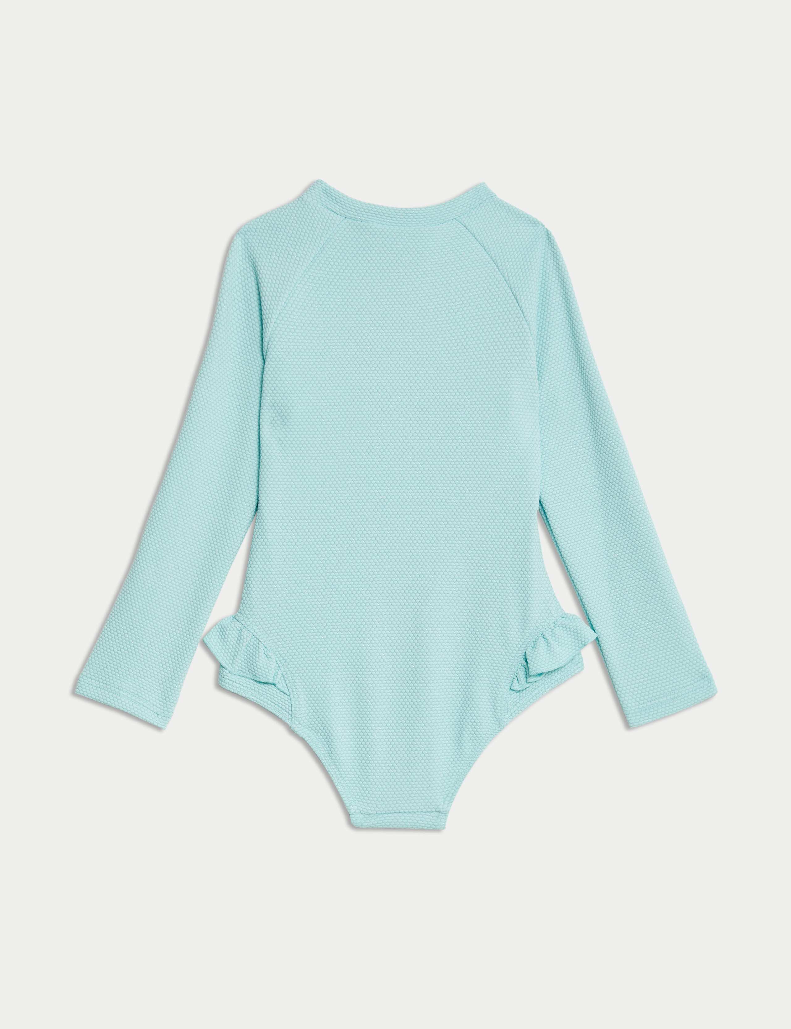 Textured Long Sleeve Swimsuit (2-8 Yrs) 2 of 3