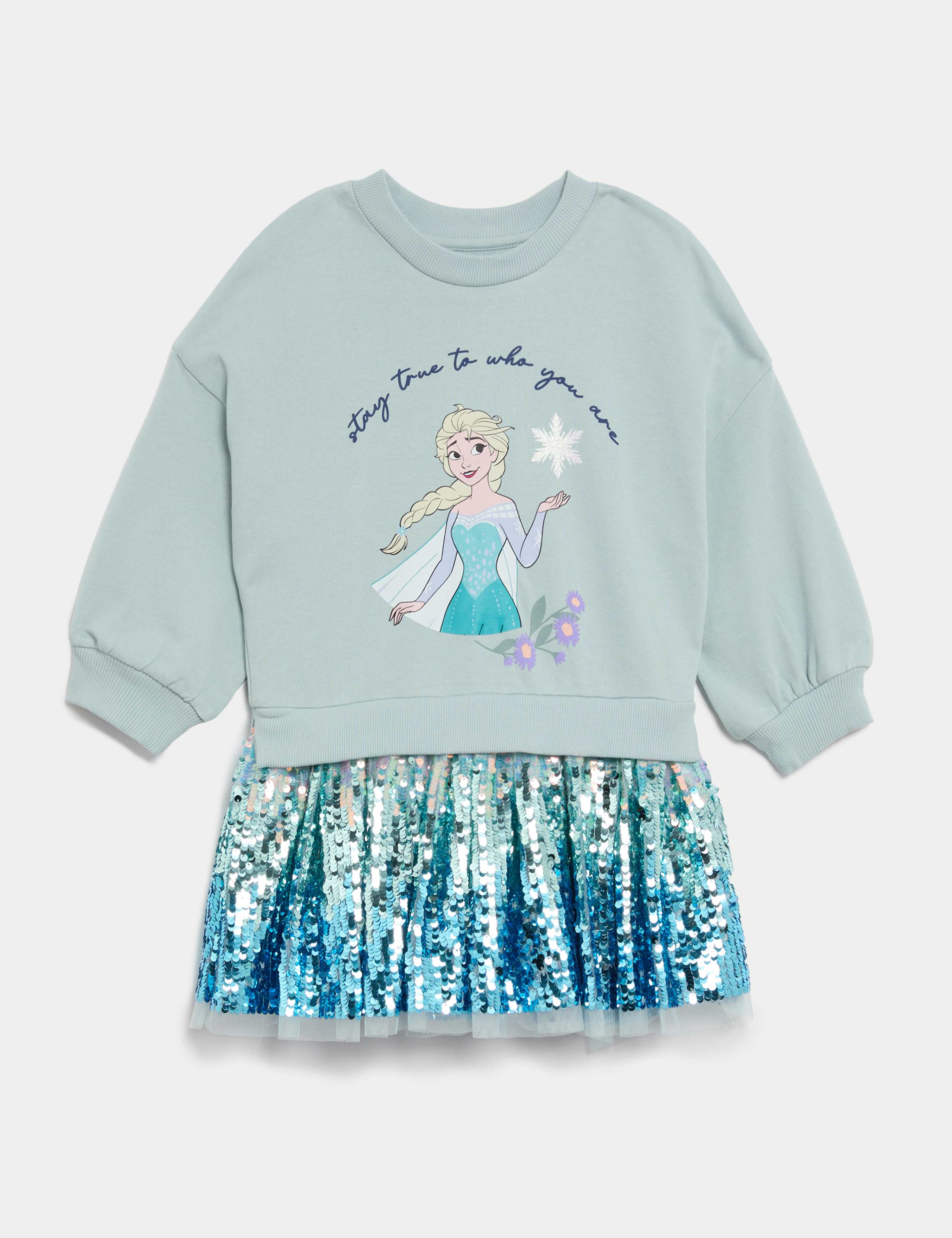 Cotton Rich Disney Frozen™ Sweatshirt Dress (2-8 Yrs) 2 of 5
