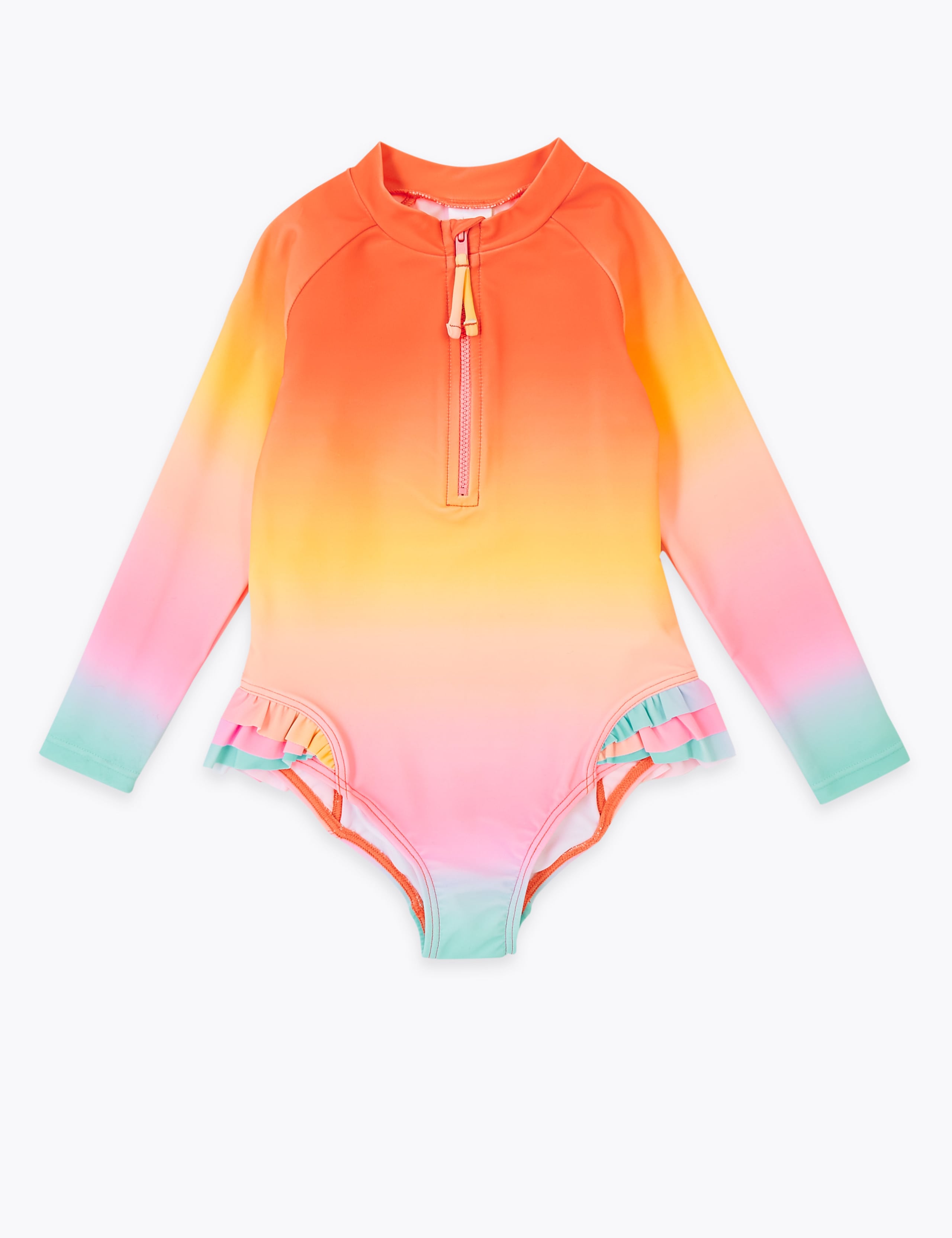 Ombre Long Sleeve Swimsuit (2-7 Yrs) 1 of 2