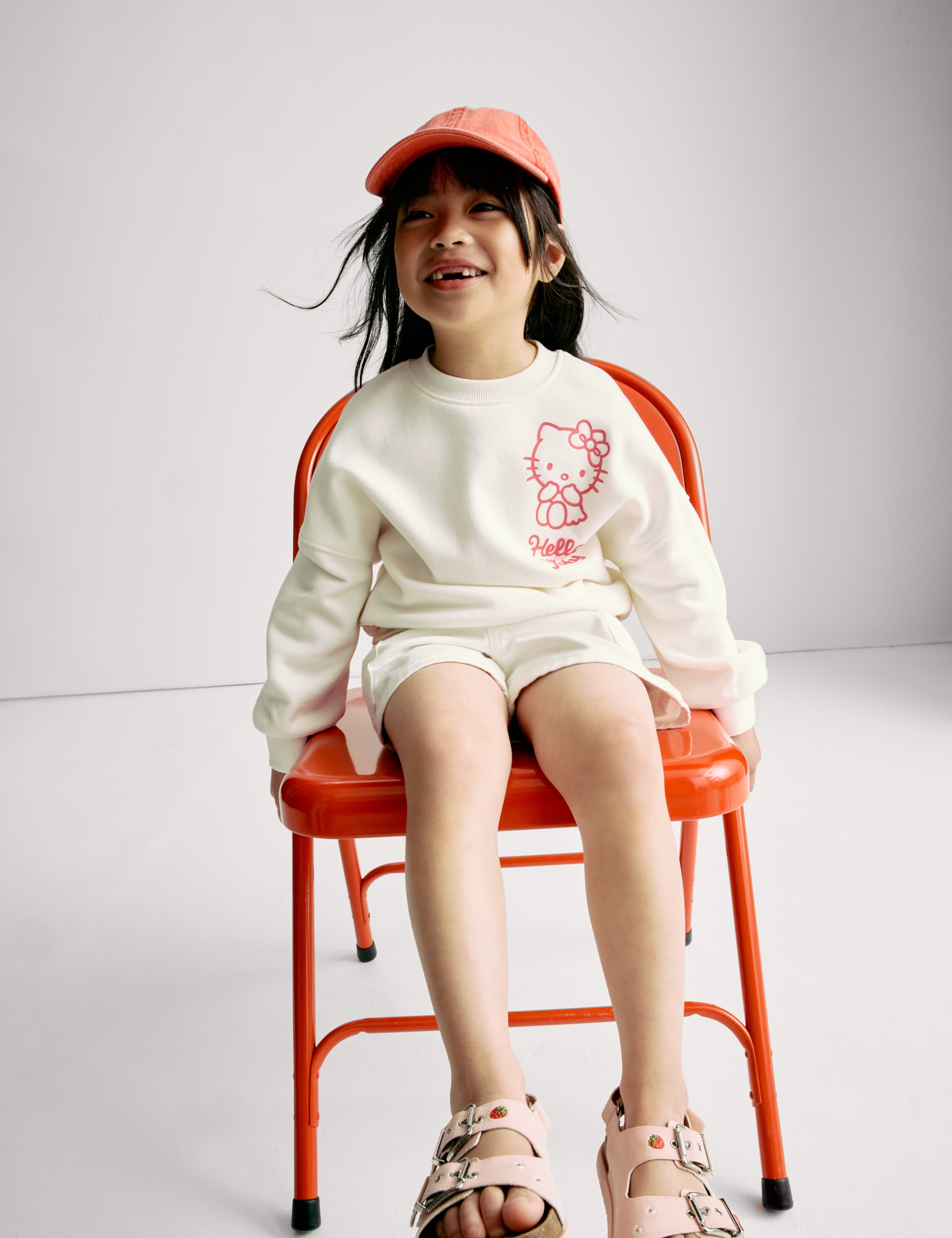 Cotton Rich Hello Kitty™ Sweatshirt (2-8 Yrs) 3 of 9