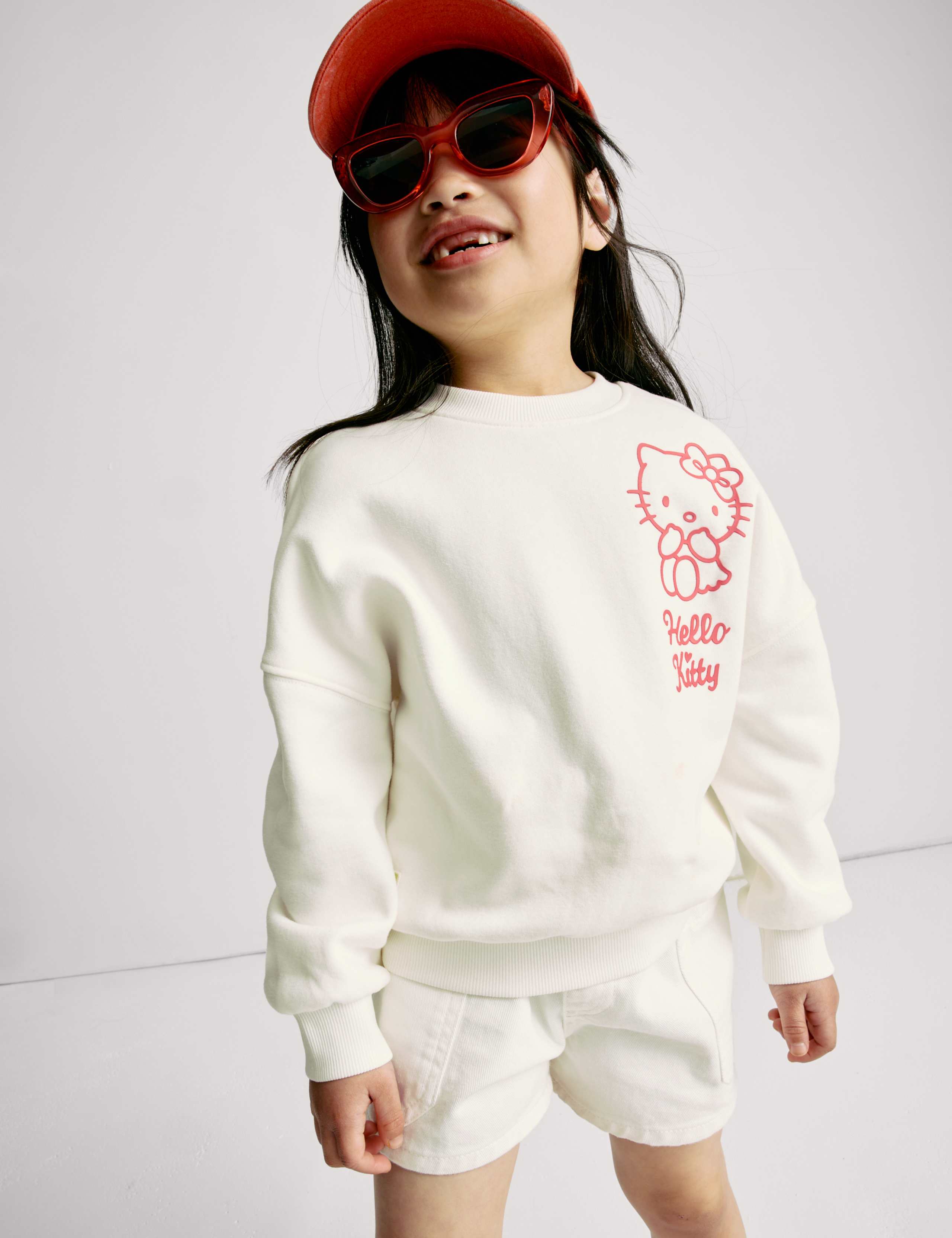 Cotton Rich Hello Kitty™ Sweatshirt (2-8 Yrs) 5 of 9