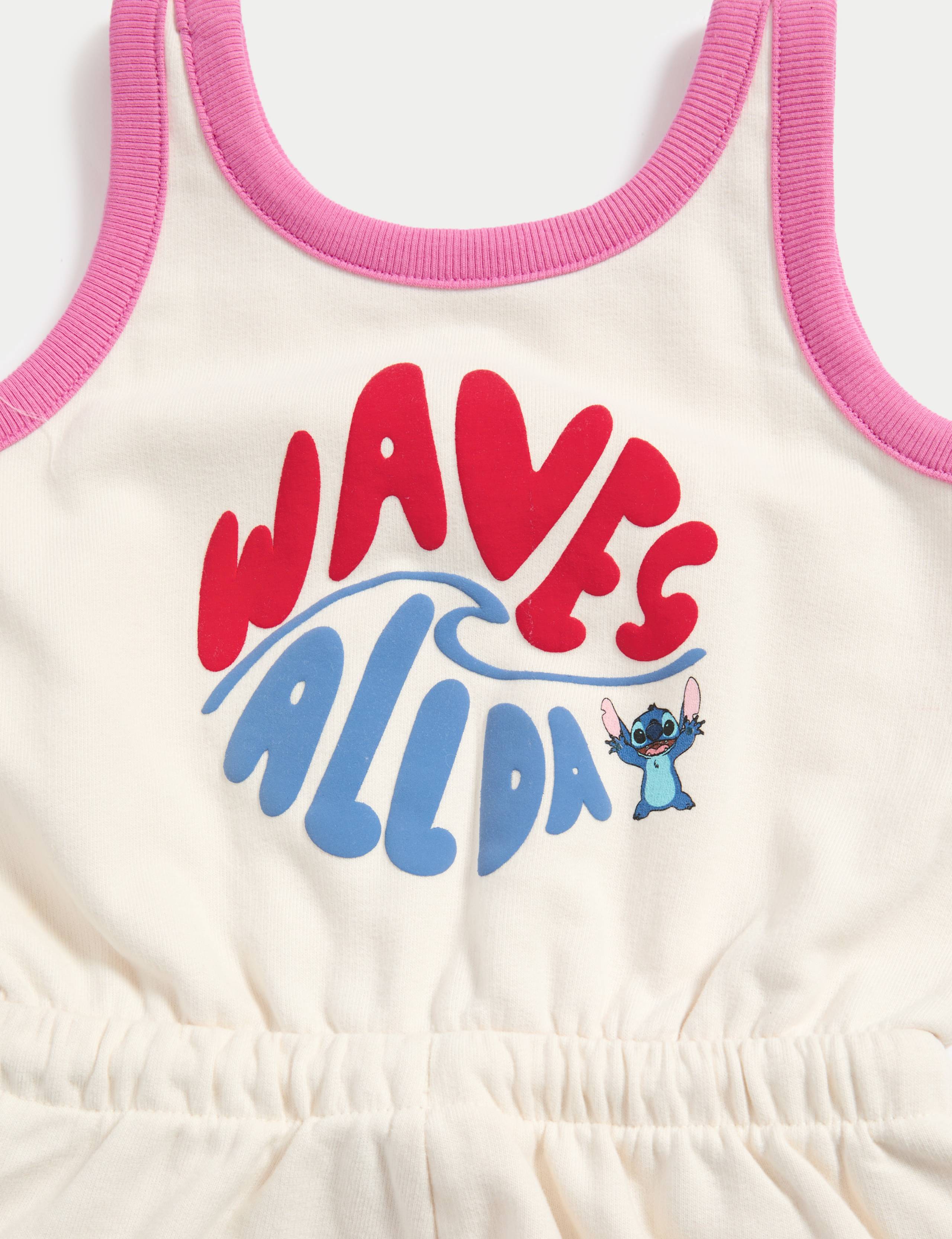 Cotton Rich Jersey Lilo & Stitch™ Playsuit 2 of 2