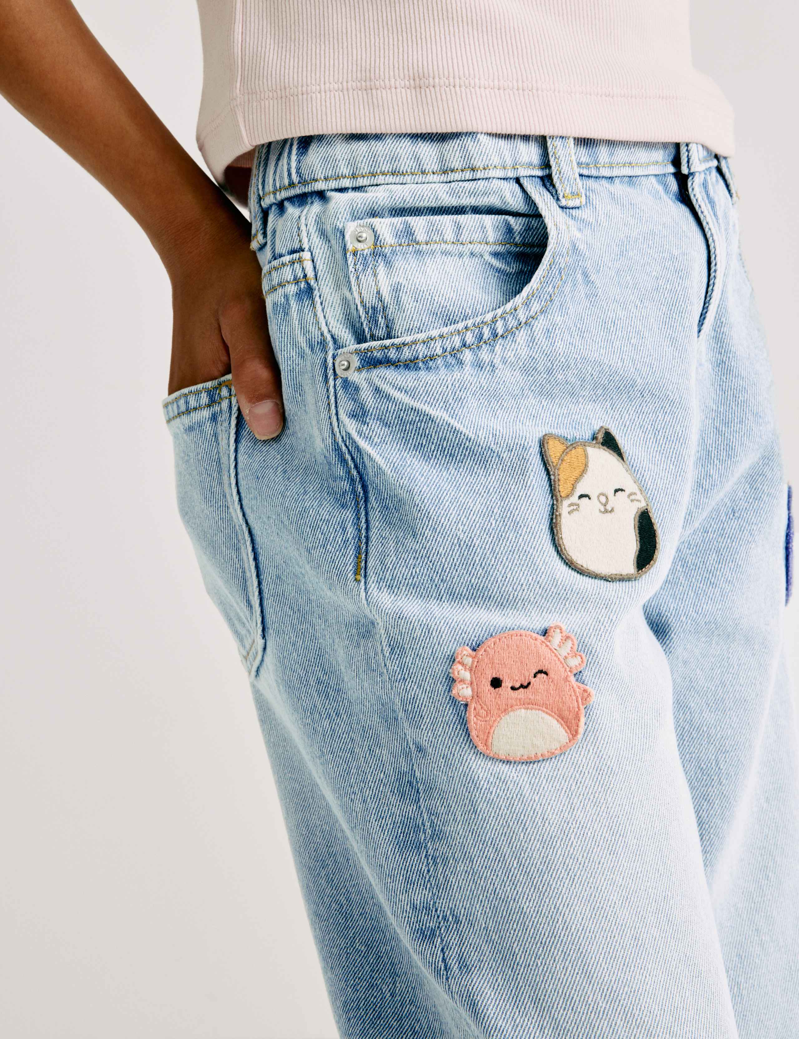 Squishmallow™ Denim Elasticated Waist Jeans (5-12 Yrs) 3 of 6