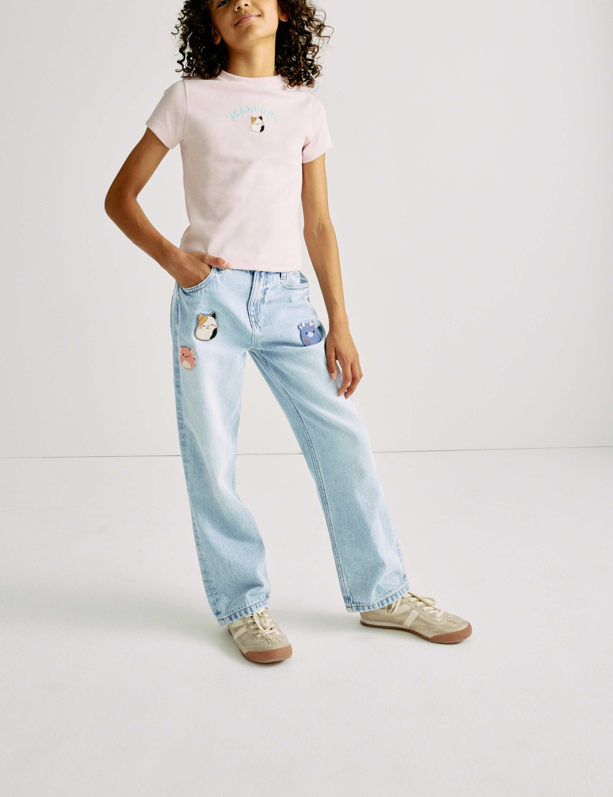 Squishmallow™ Denim Elasticated Waist Jeans (5-12 Yrs) 4 of 6