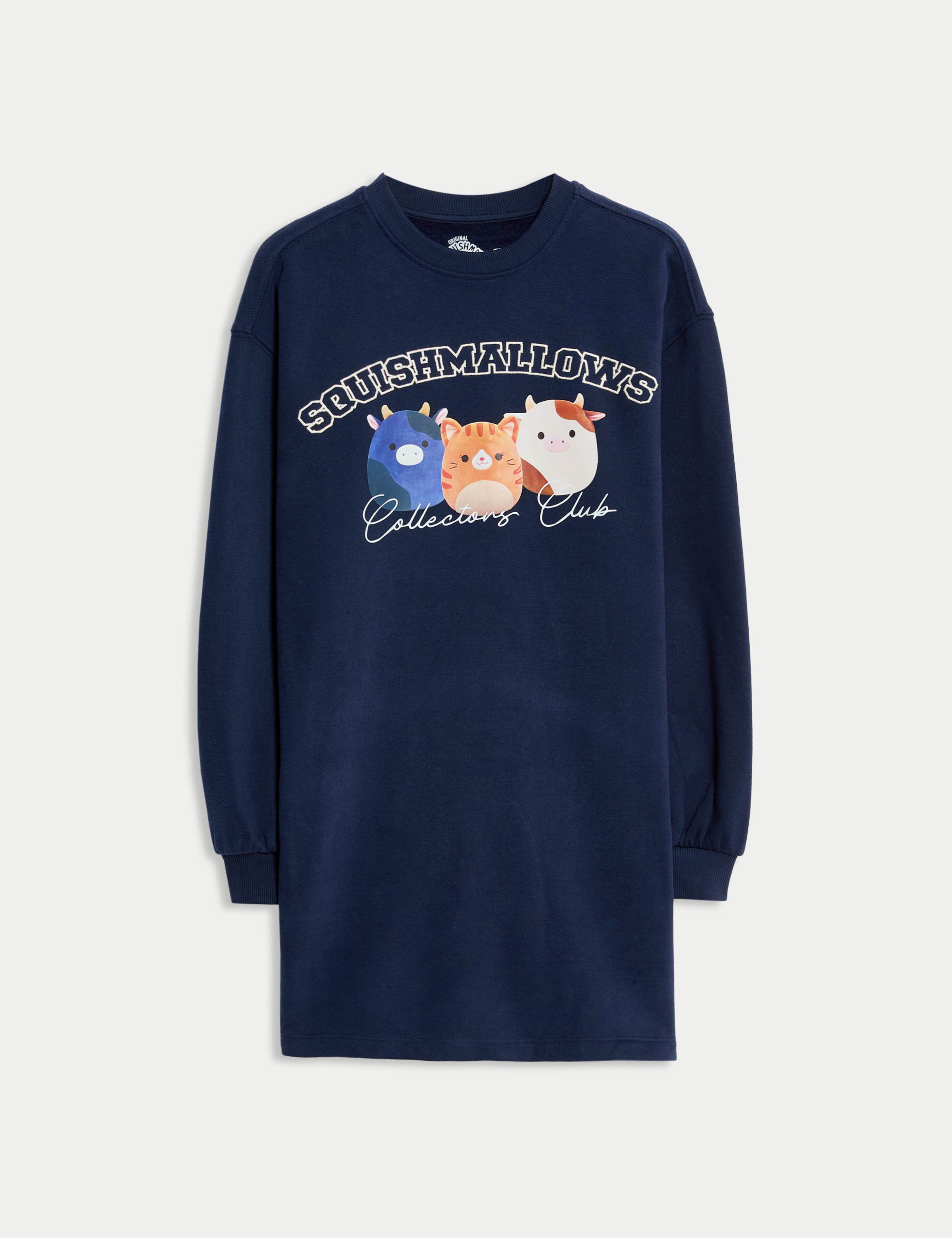 Cotton Rich Squishmallows™ Sweatshirt Dress (5-12 Yrs) 2 of 7