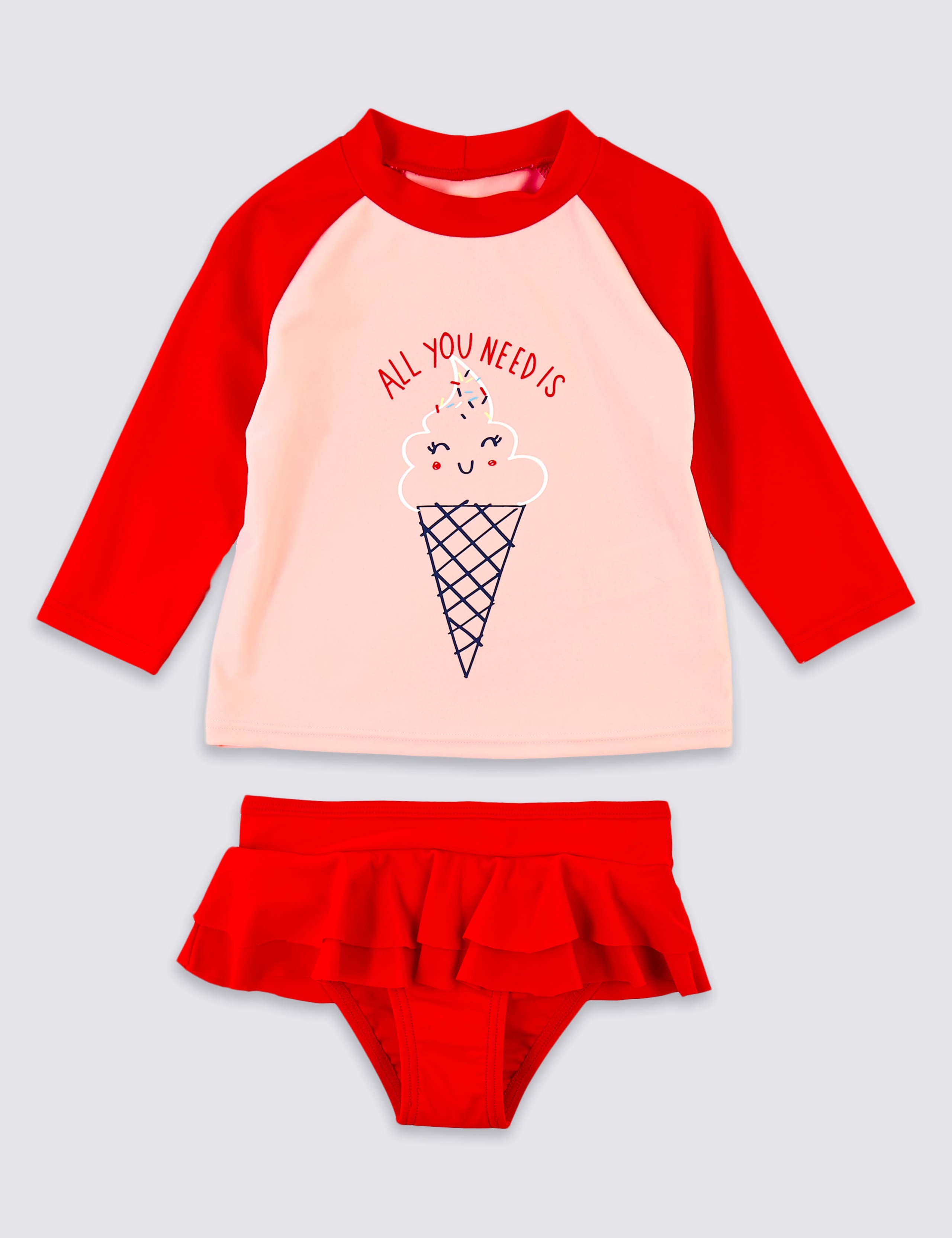 2 Piece Ice cream Swimsuit Set (3 Months - 7 Years) 1 of 3