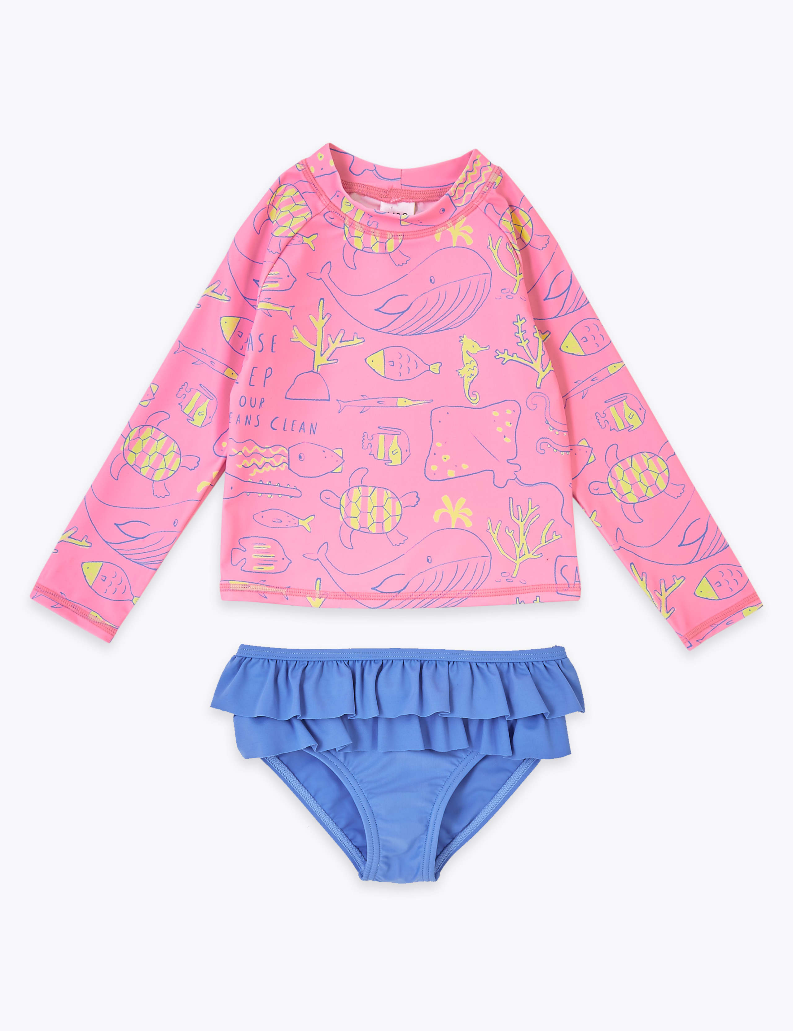 Sea Creature Long Sleeve Rash Vest Set (2-7 Yrs) 1 of 2
