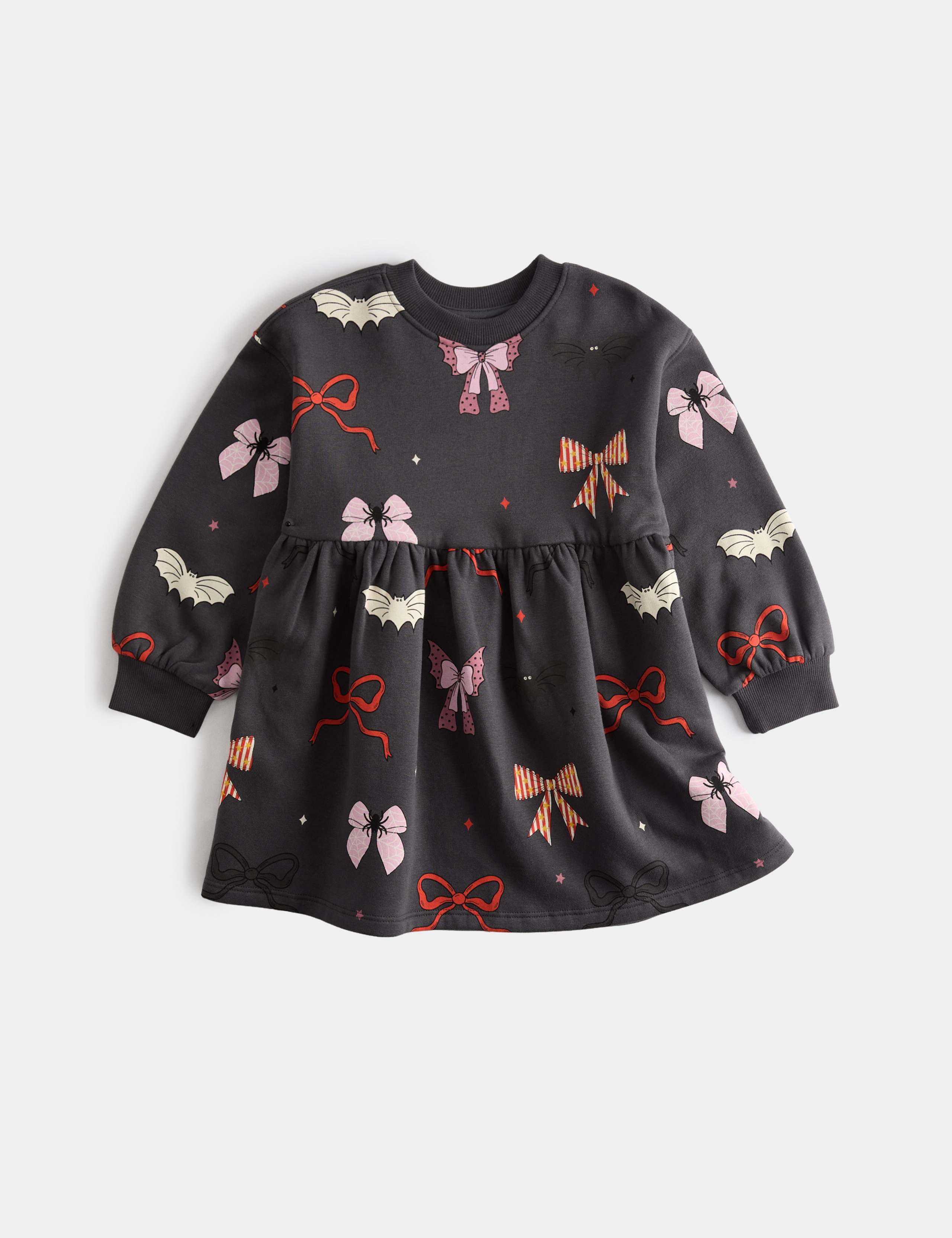 Cotton Rich Halloween Bow Jersey Dress (2-8 Yrs) 1 of 1