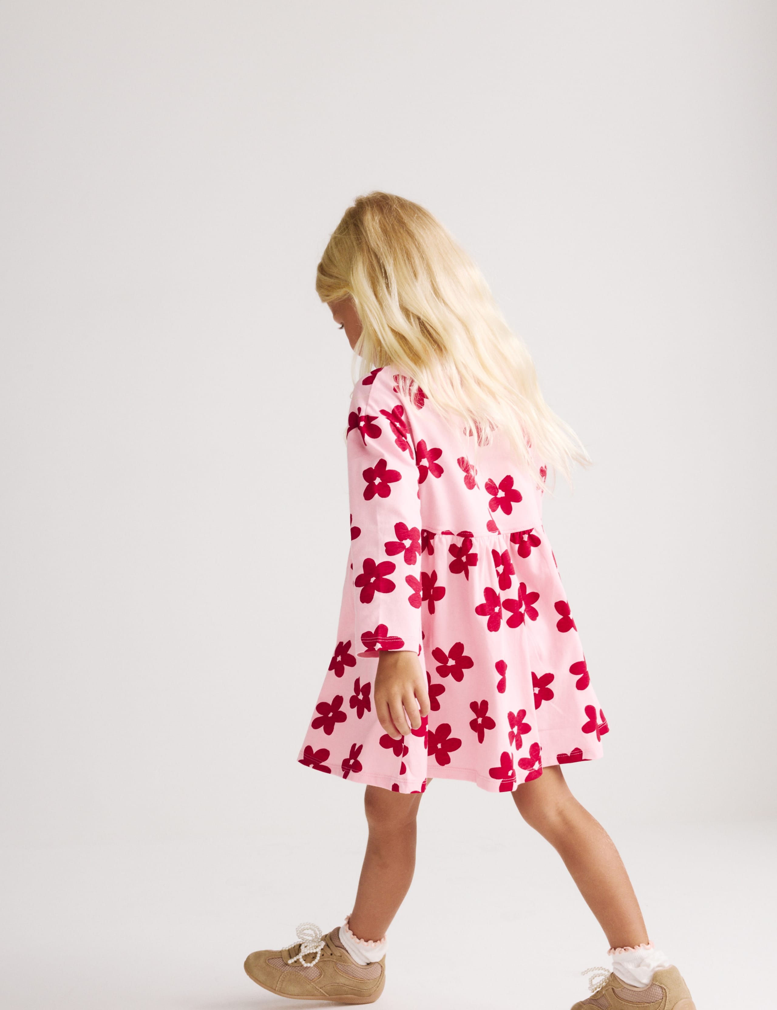 Pure Cotton Flower Jersey Dress (2-8 Yrs) 4 of 6