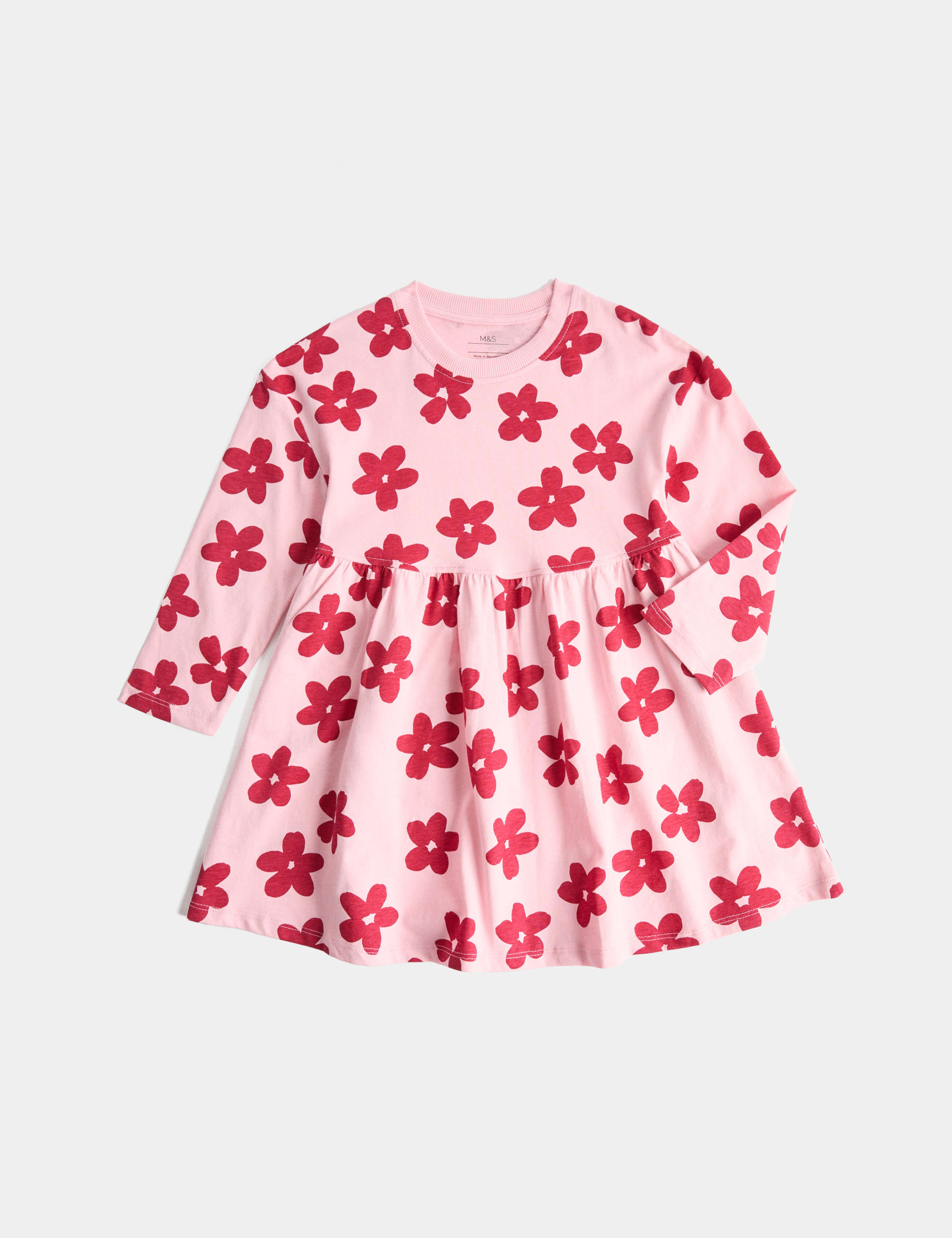 Pure Cotton Flower Jersey Dress (2-8 Yrs) 2 of 6