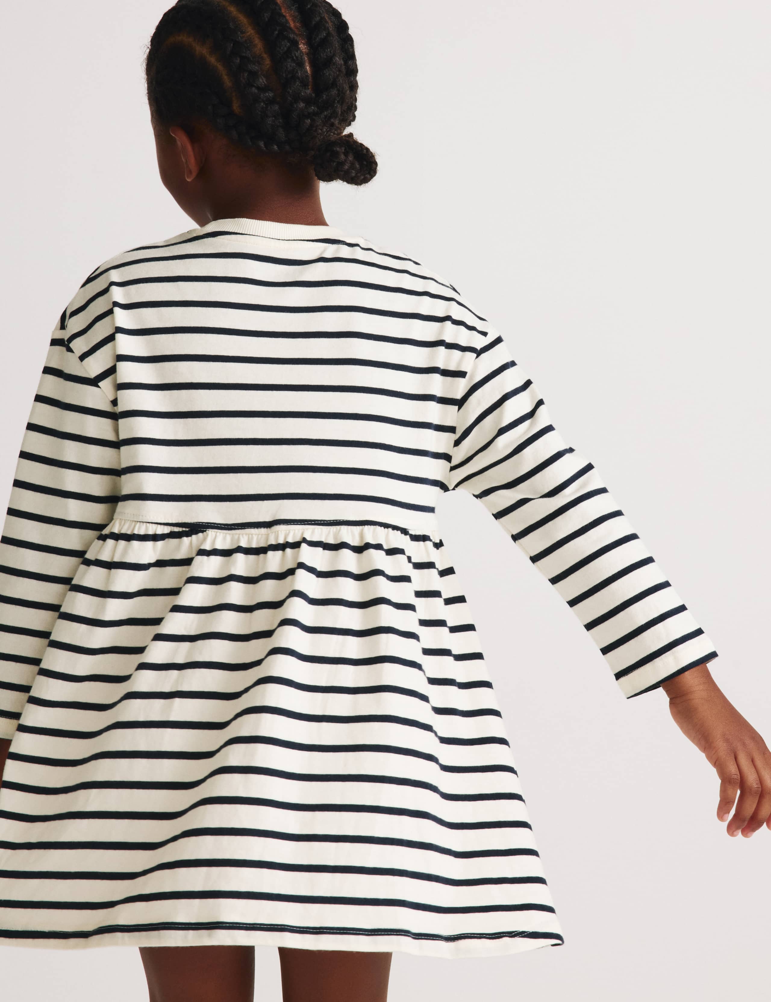 Pure Cotton Jersey Striped Dress (2-8 Yrs) 4 of 6