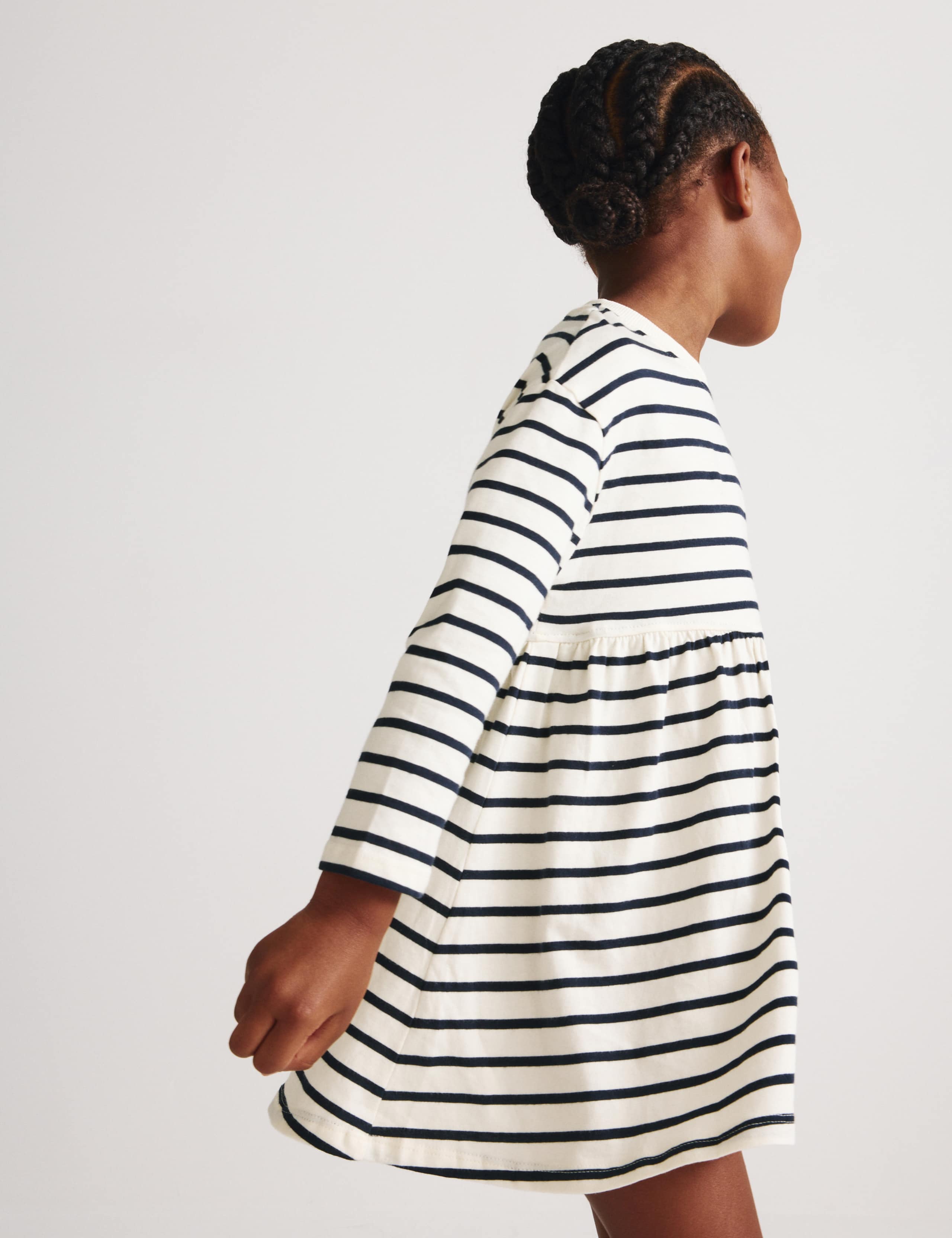 Pure Cotton Jersey Striped Dress (2-8 Yrs) 6 of 6