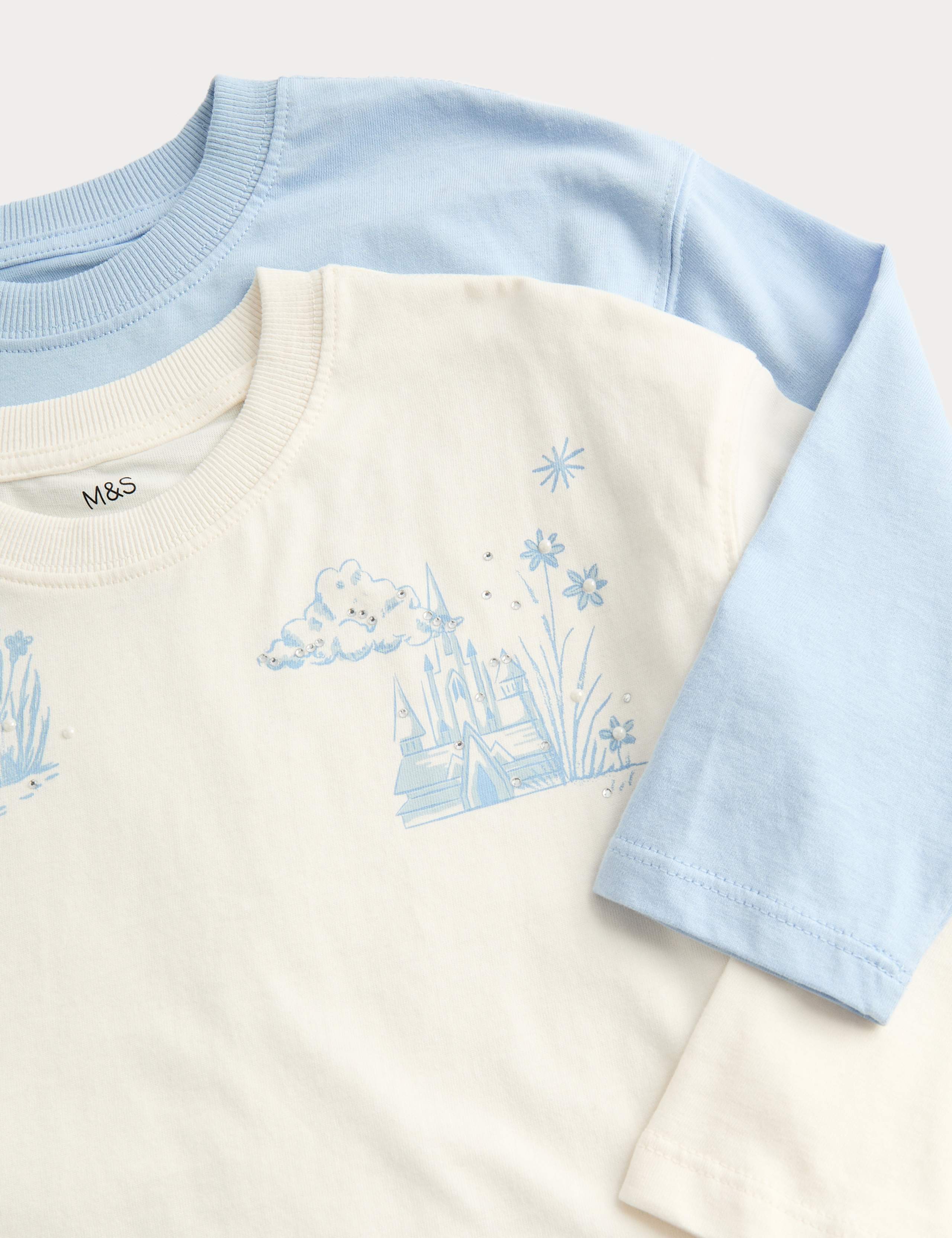 2 Pack Pure Cotton Disney Frozen™ Tops (2-8 Yrs) 2 of 3