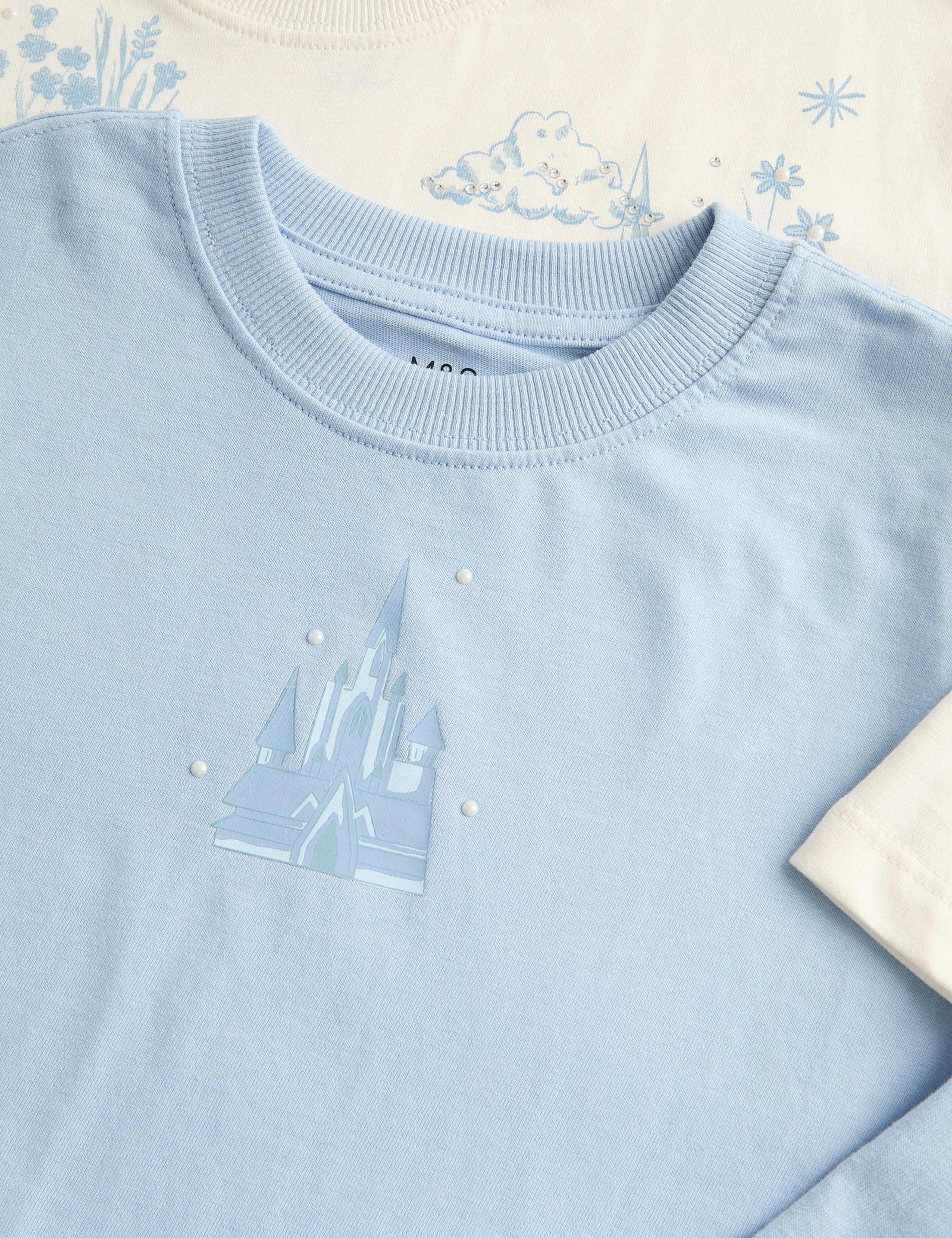 2 Pack Pure Cotton Disney Frozen™ Tops (2-8 Years) 3 of 3