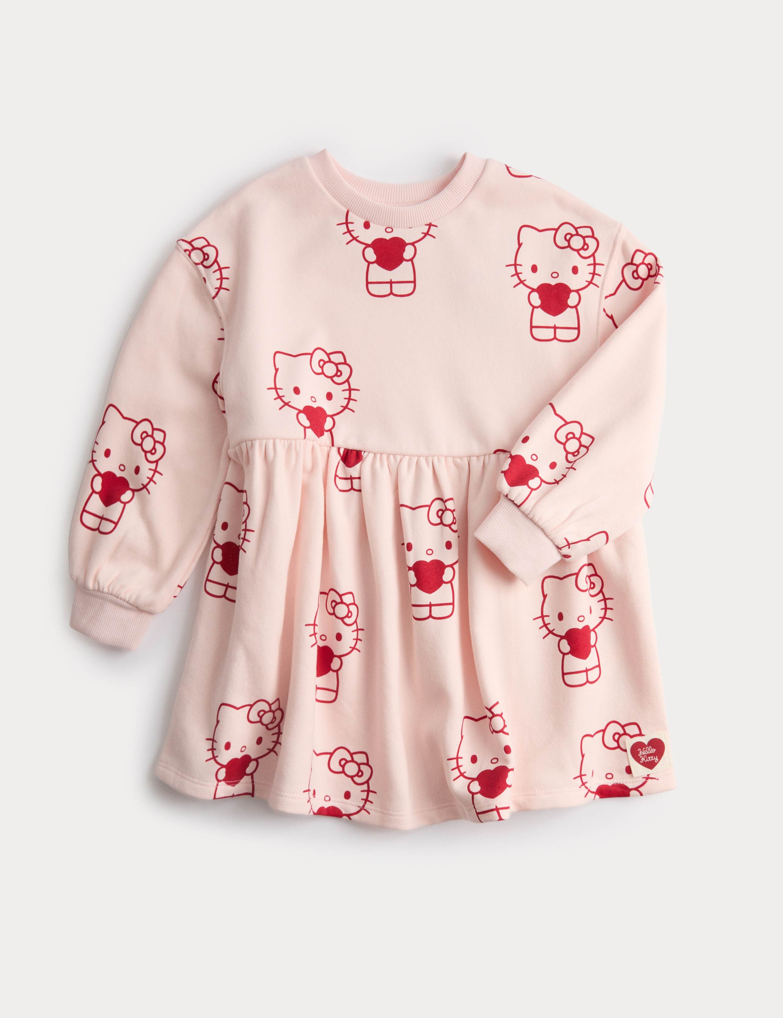 Cotton Rich Hello Kitty™ Sweatshirt Dress (1-10 Yrs) 1 of 2