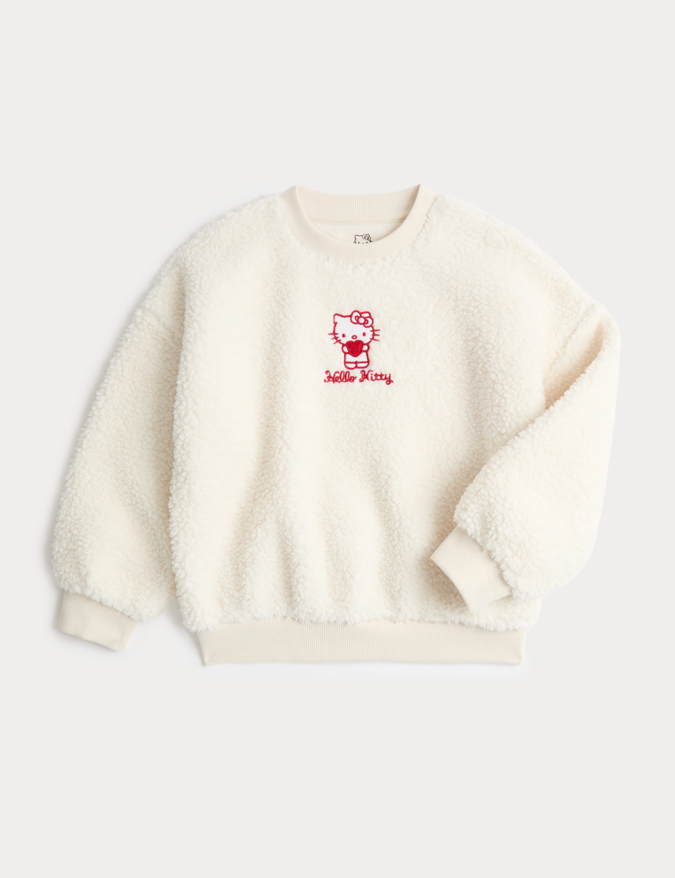 Cotton Rich Borg Hello Kitty™ Sweatshirt (1-10 Years) 1 of 3