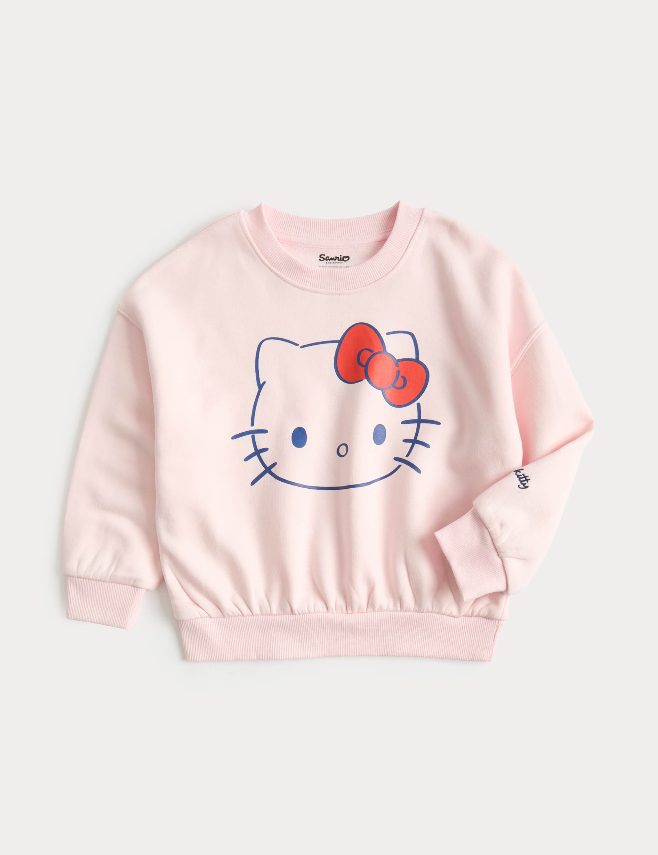 Cotton Rich Hello Kitty™ Sweatshirt (2-8 Yrs) 1 of 2