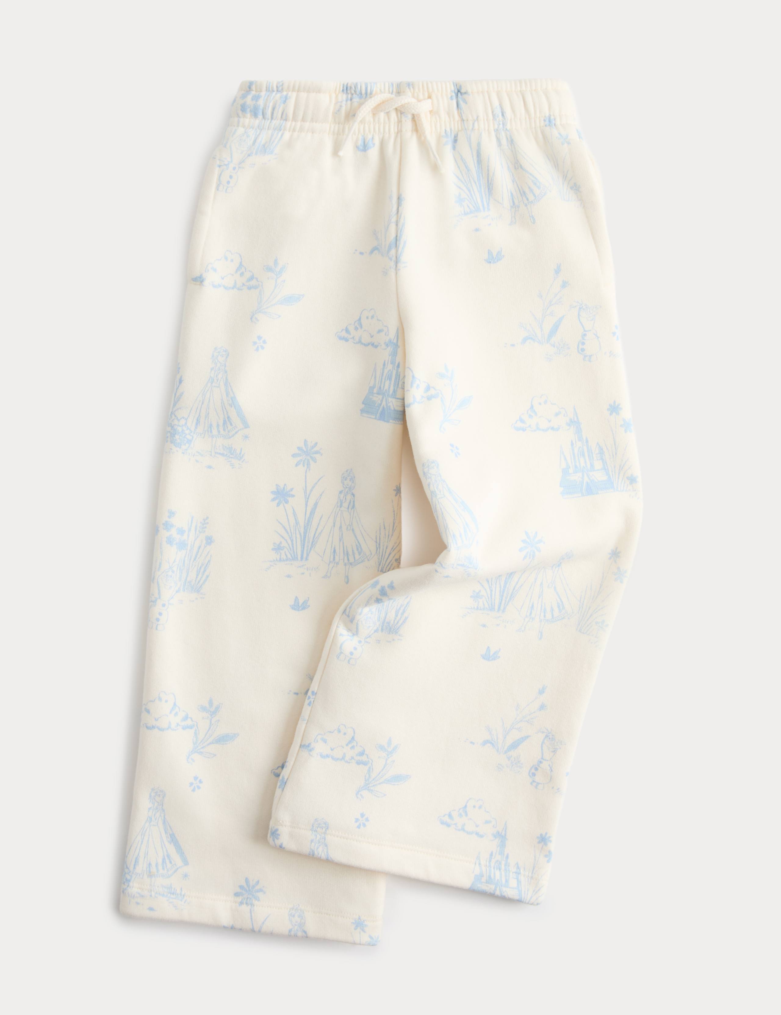 Cotton Rich Disney Frozen™ Wide Leg Joggers (2-8 Yrs) 1 of 3
