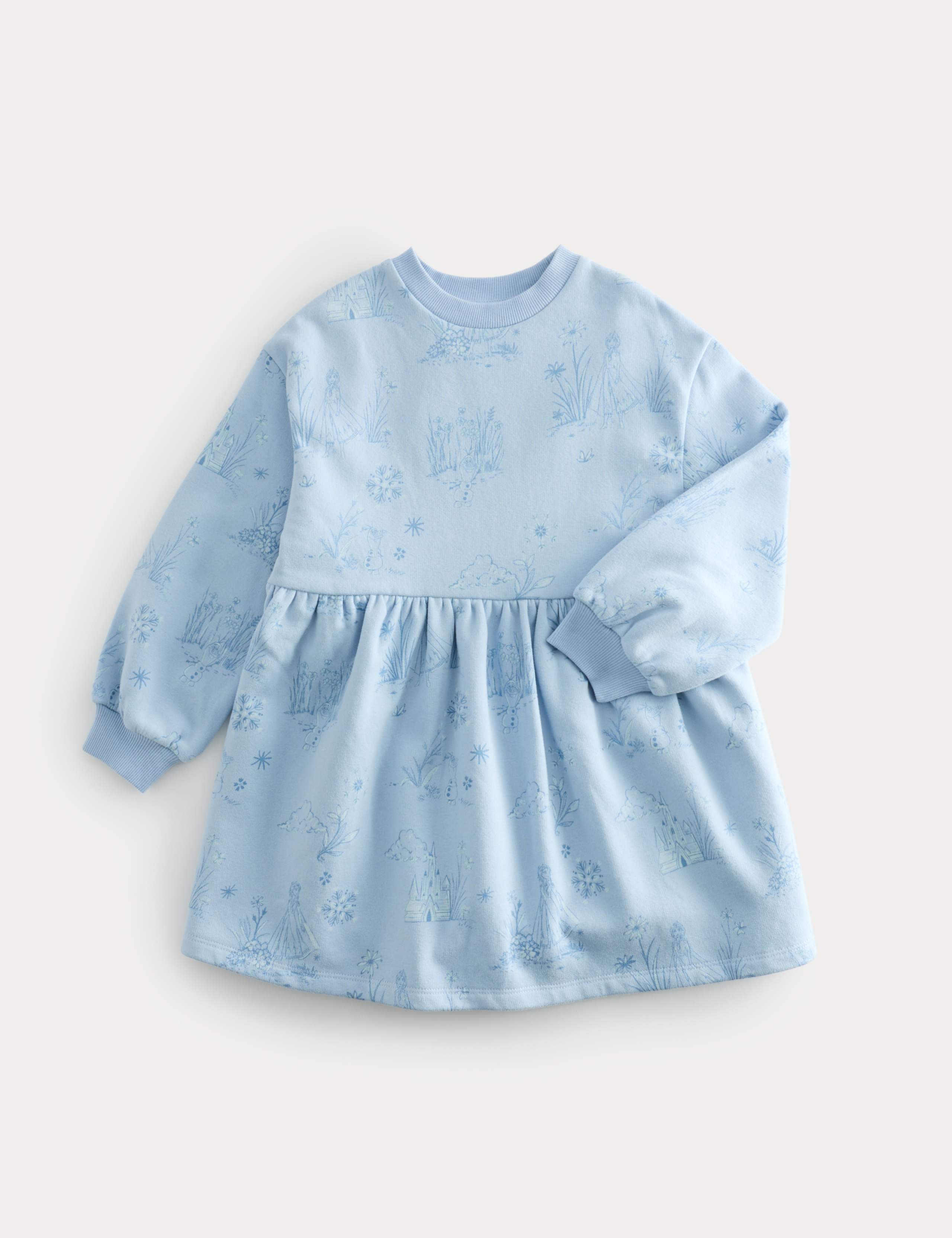 Cotton Rich Disney Frozen™ Sweater Dress (2-8 Yrs) 1 of 2