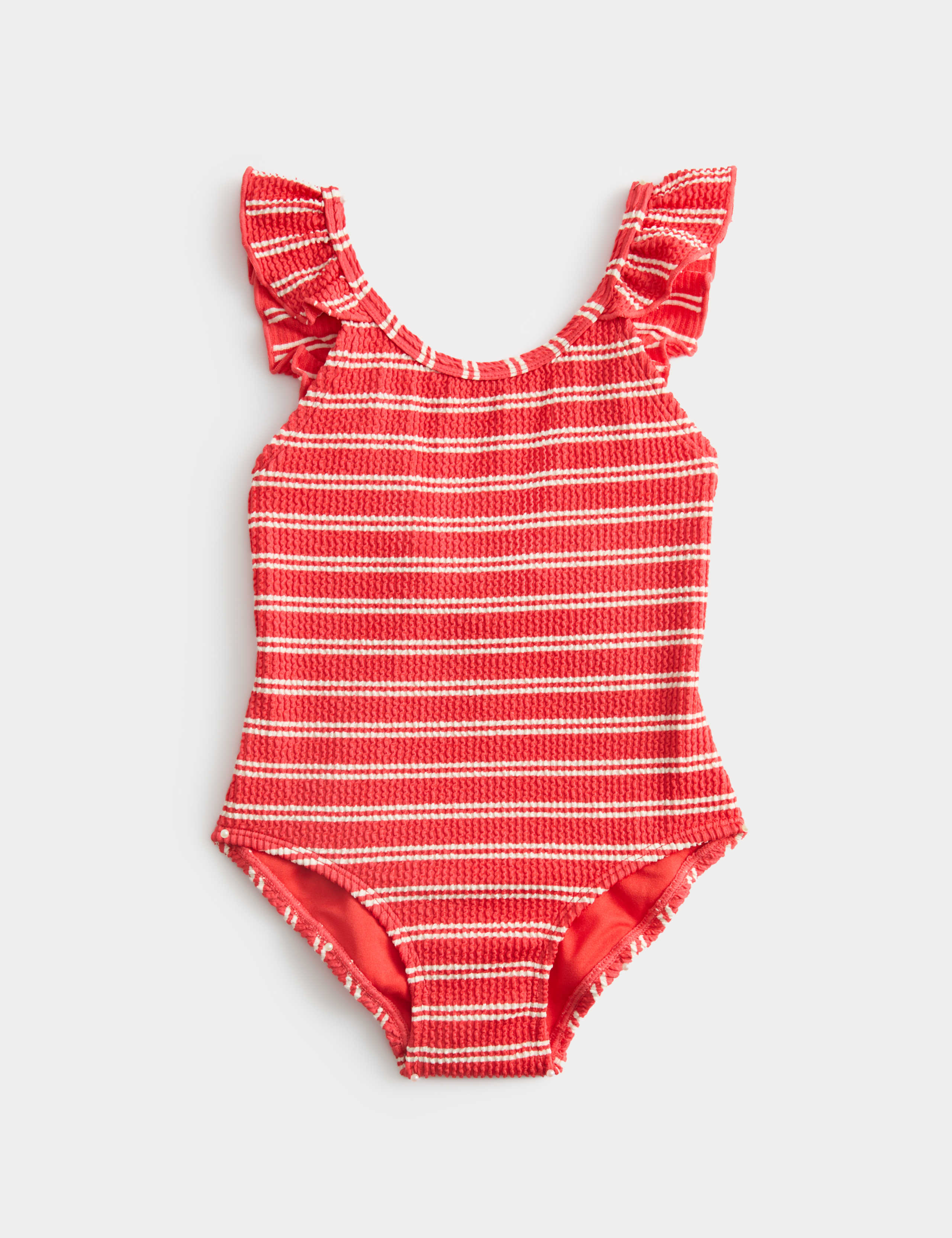 Striped Frill Swimsuit (2-8 Years) 1 of 1