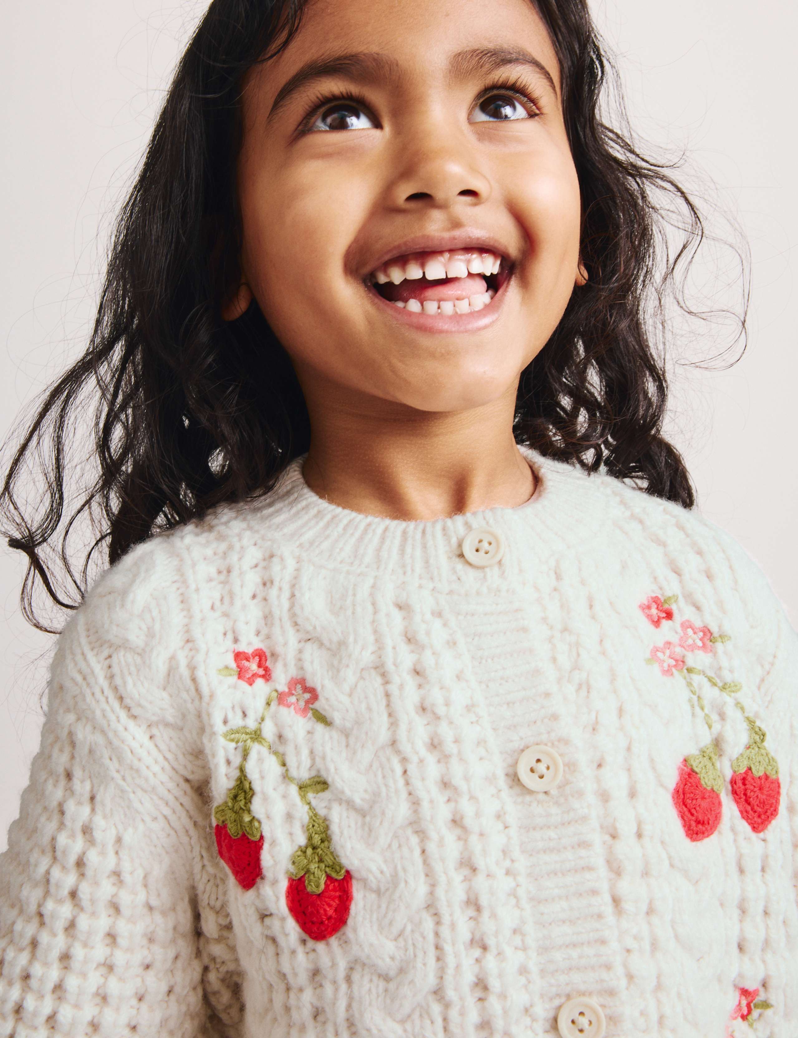 Embellished Chunky Knitted Cardigan (2-8 Yrs) 3 of 6