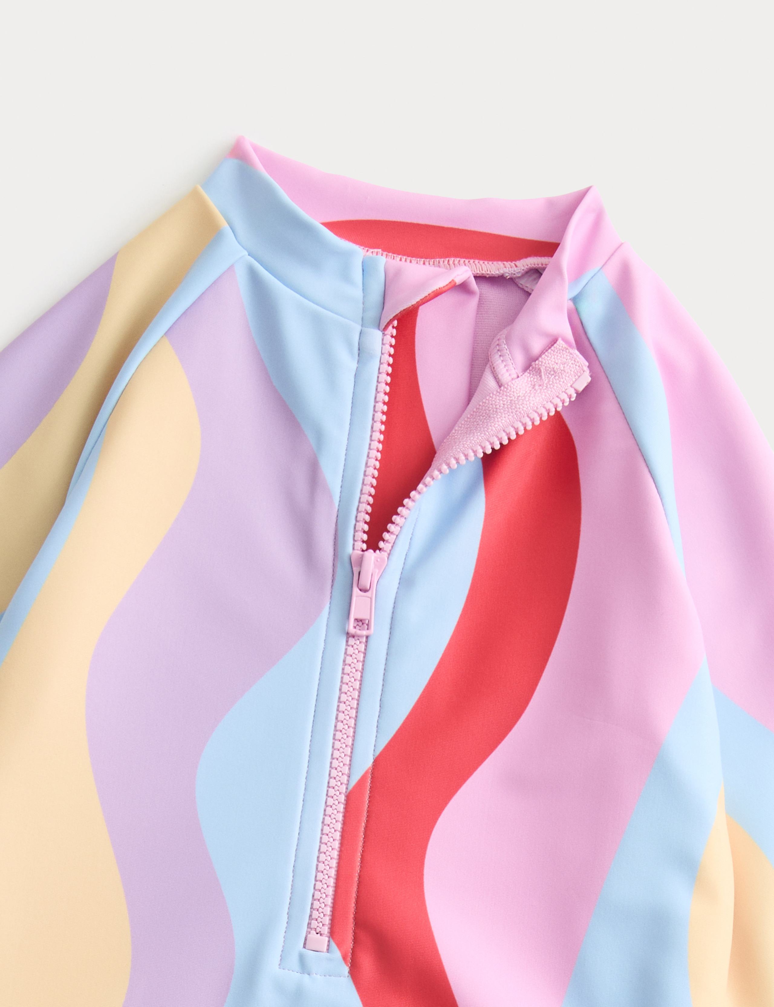 Wave Print Swimsuit (2-8 Years) 2 of 2