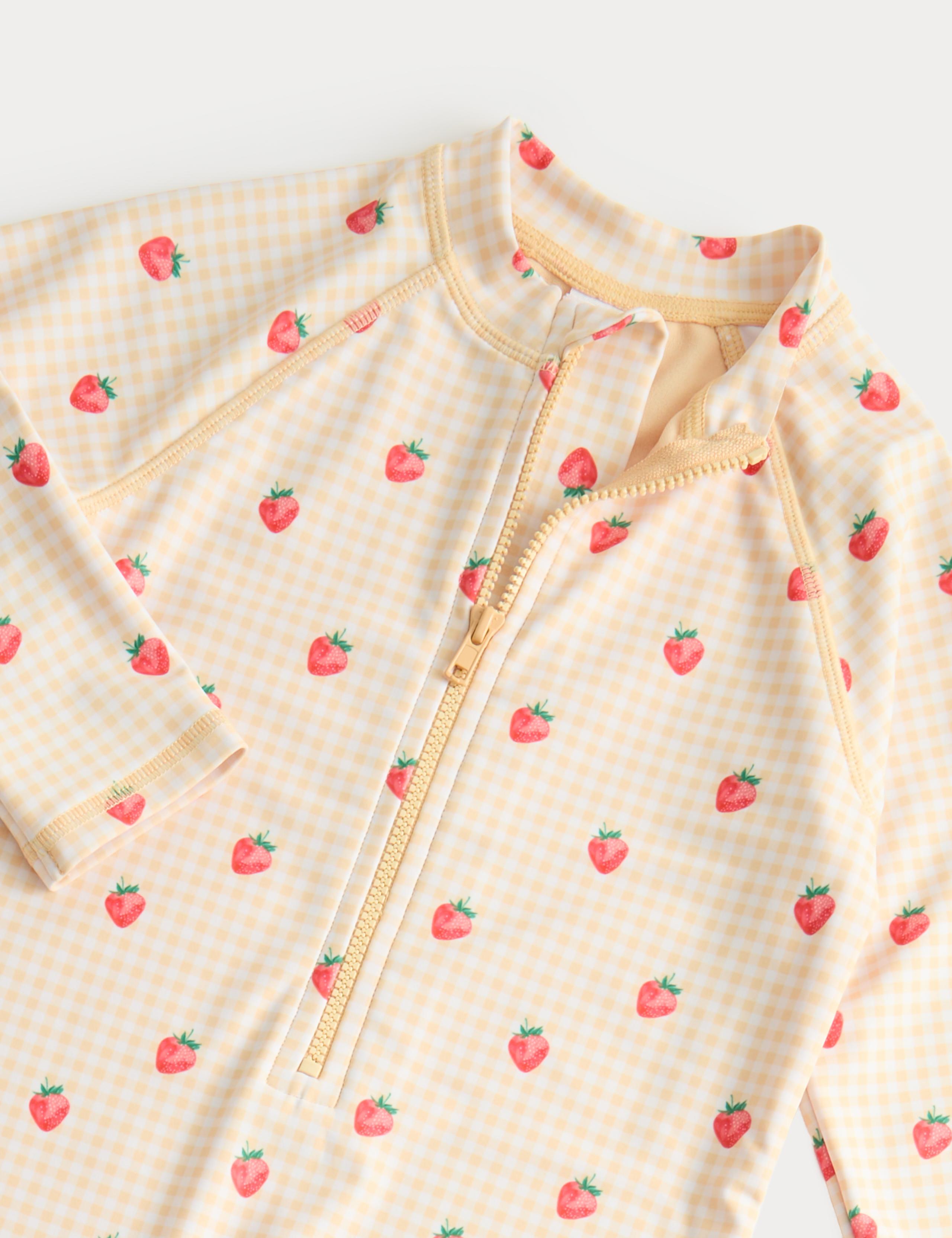 Gingham Long Sleeve Swimsuit (2-8 Yrs) 2 of 2