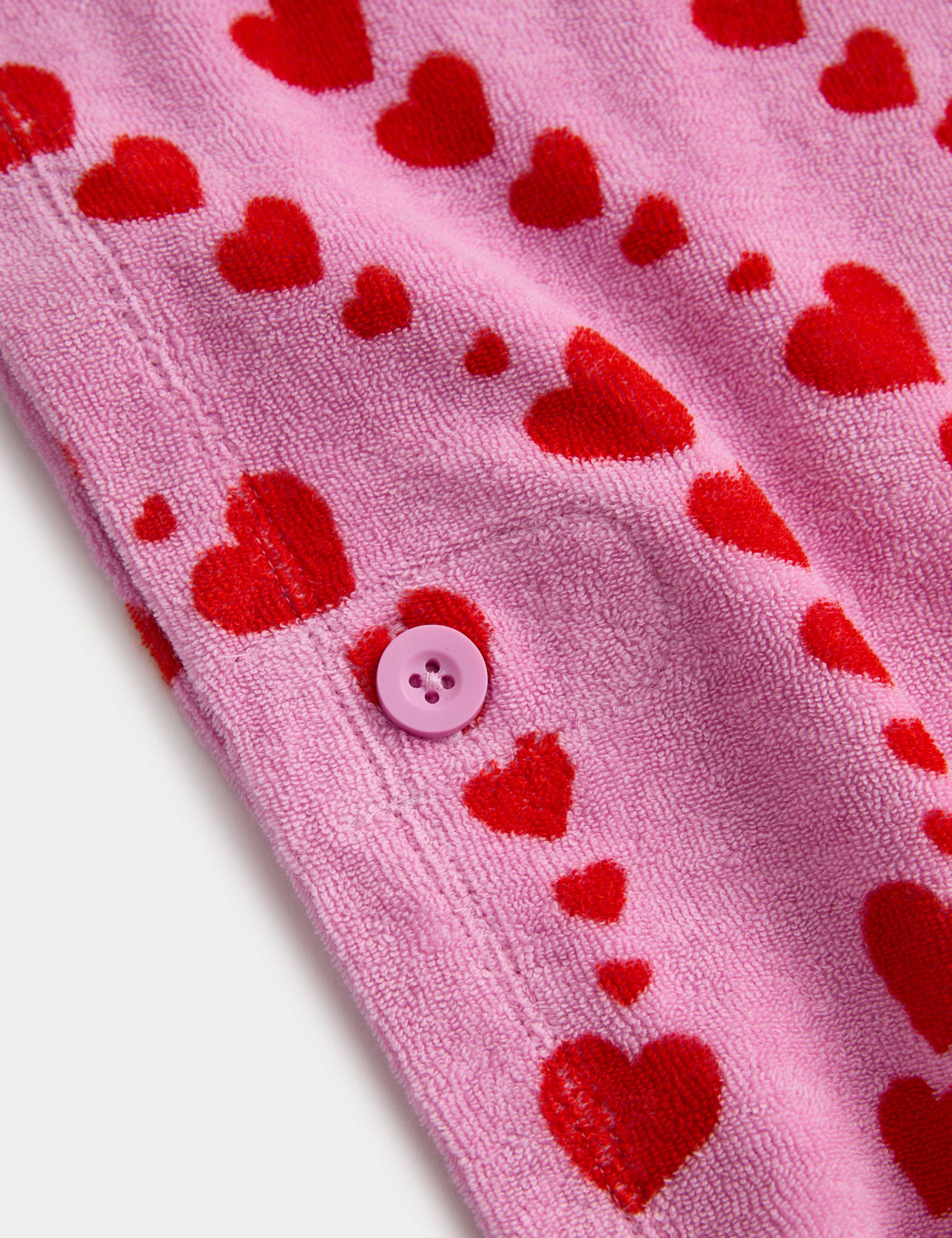 Pure Cotton Heart Printed Poncho (2-8 Yrs) 2 of 2