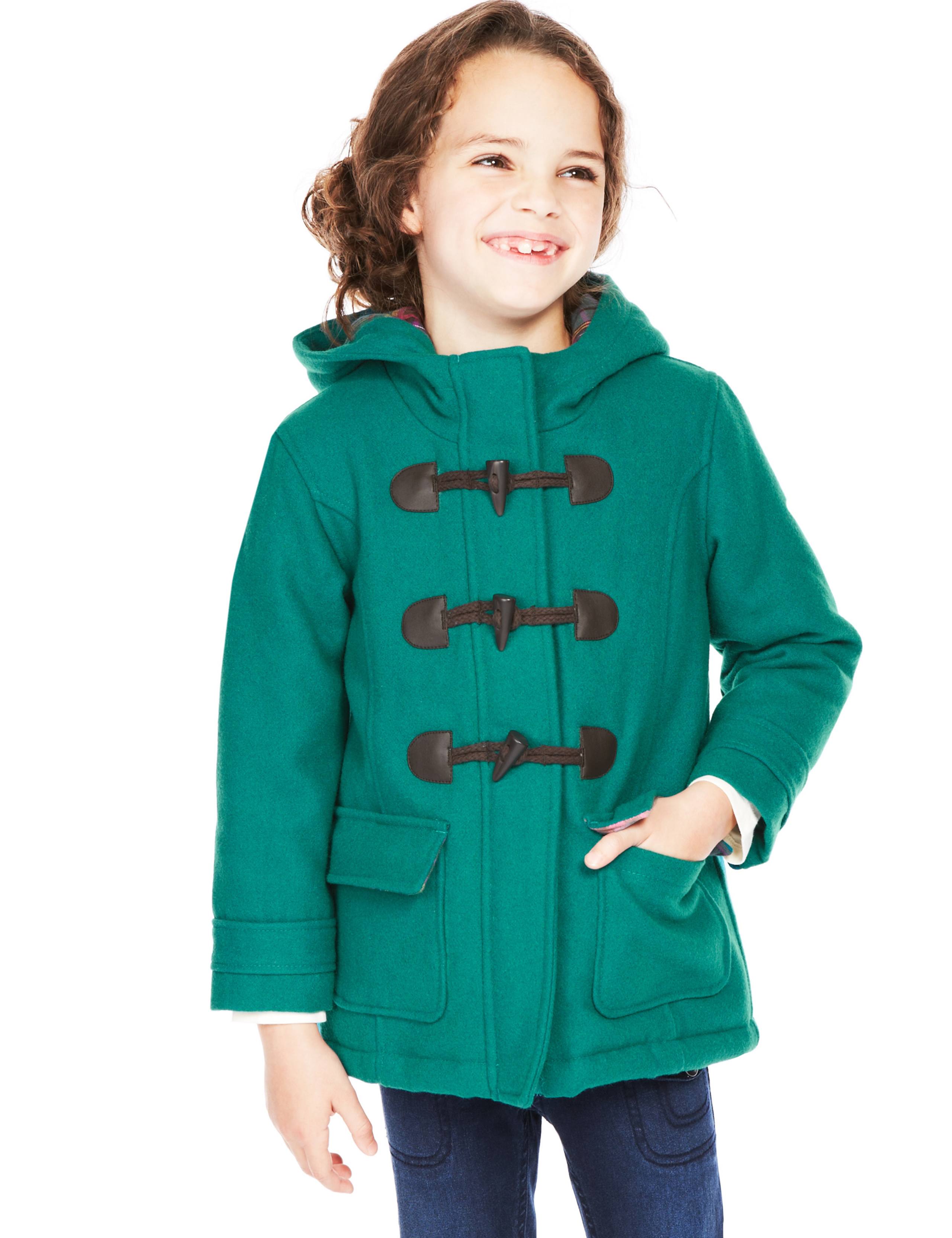 Hooded Duffle Fleece Coat 1 of 8