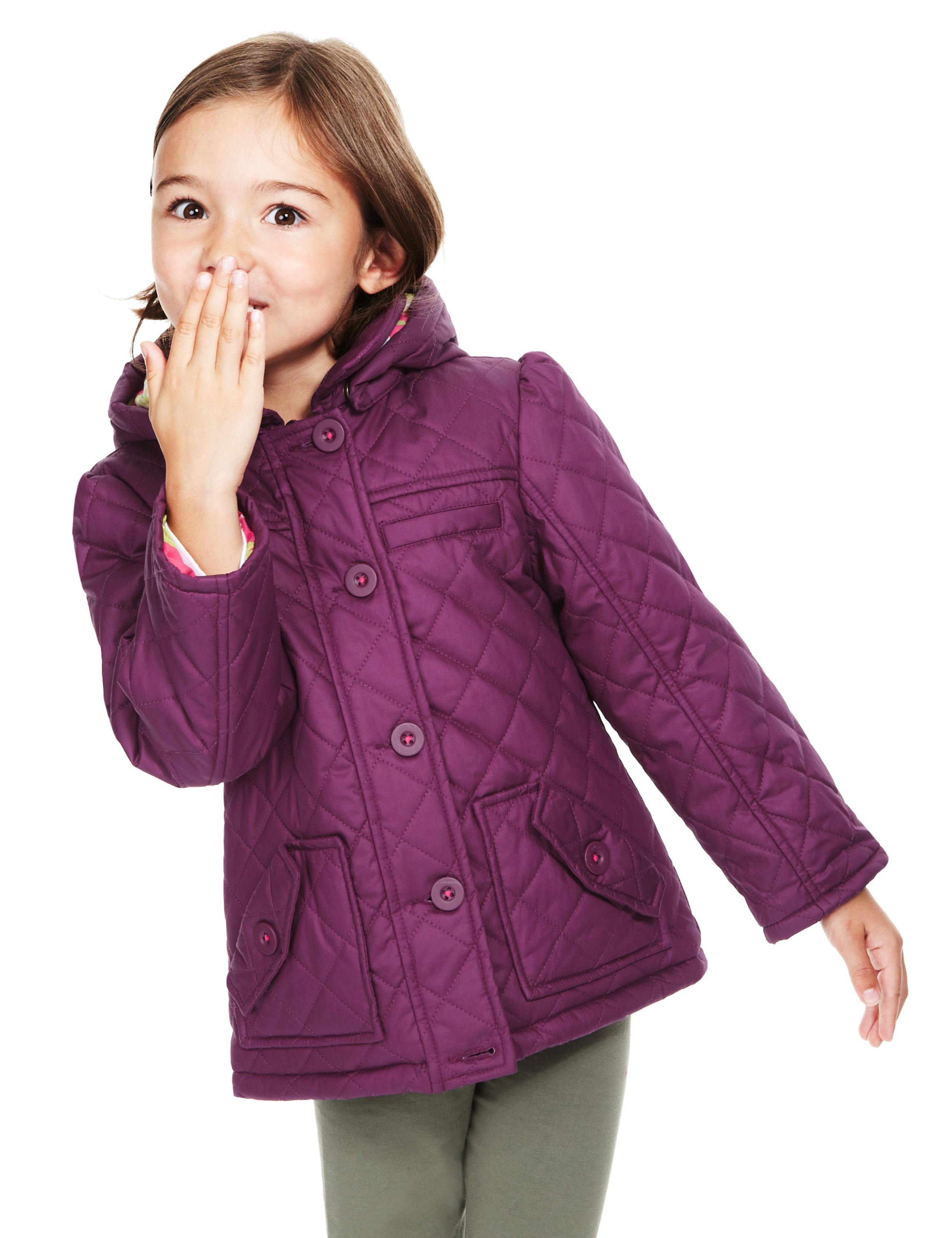 Pure Cotton Quilted Waxed Coat 1 of 8