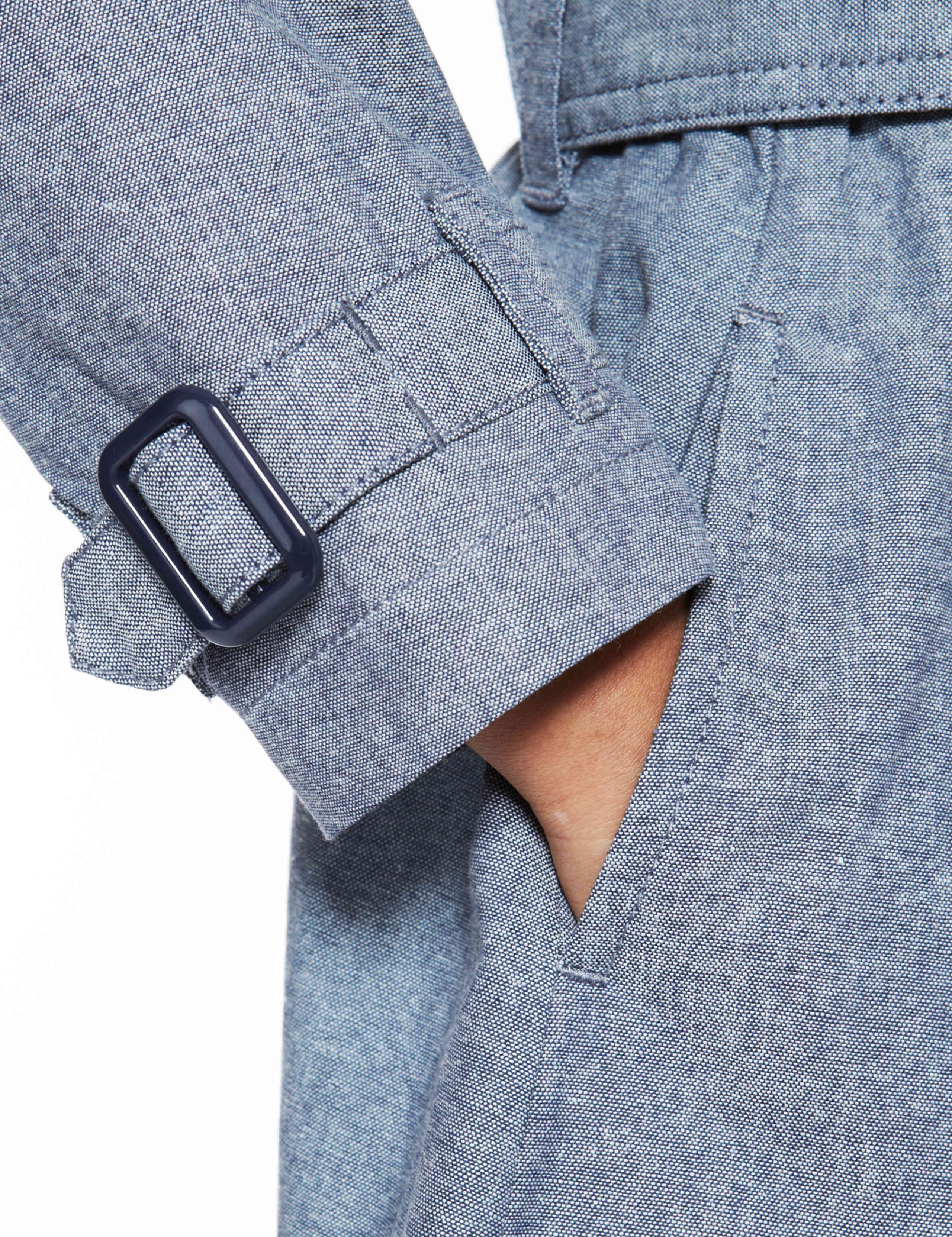 Pure Cotton Chambray Belted Trench Mac (1-7 Years) 5 of 6