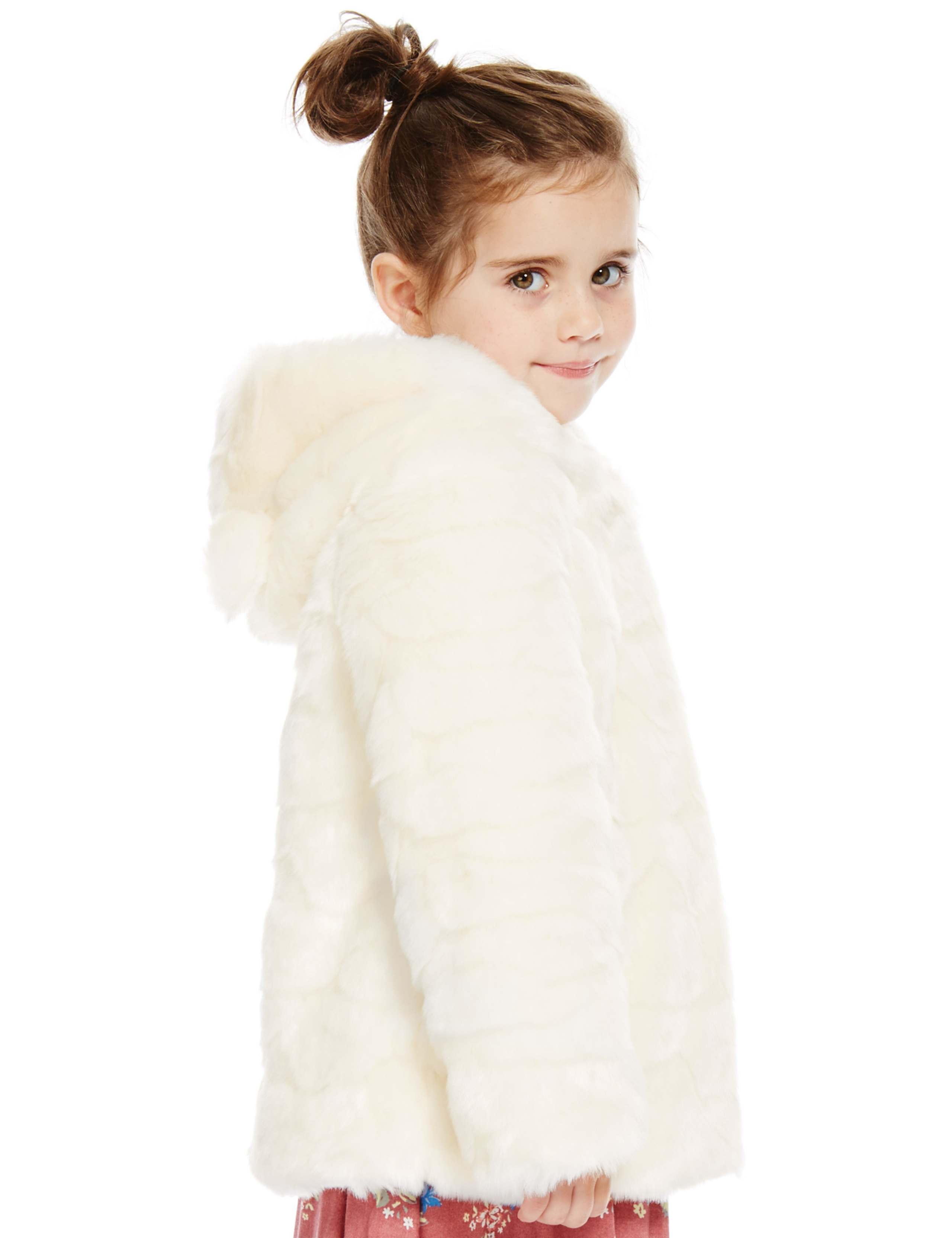 Textured Faux Fur Coat with Ears (1-7 Years) 3 of 5