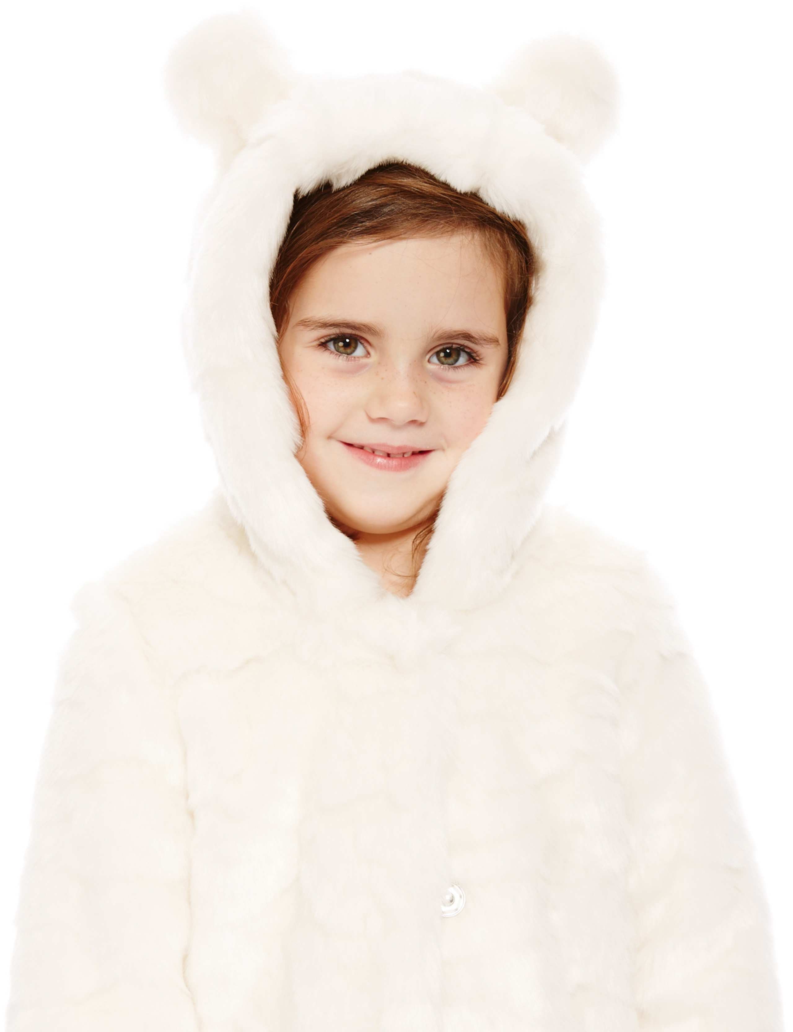 Textured Faux Fur Coat with Ears (1-7 Years) 4 of 5