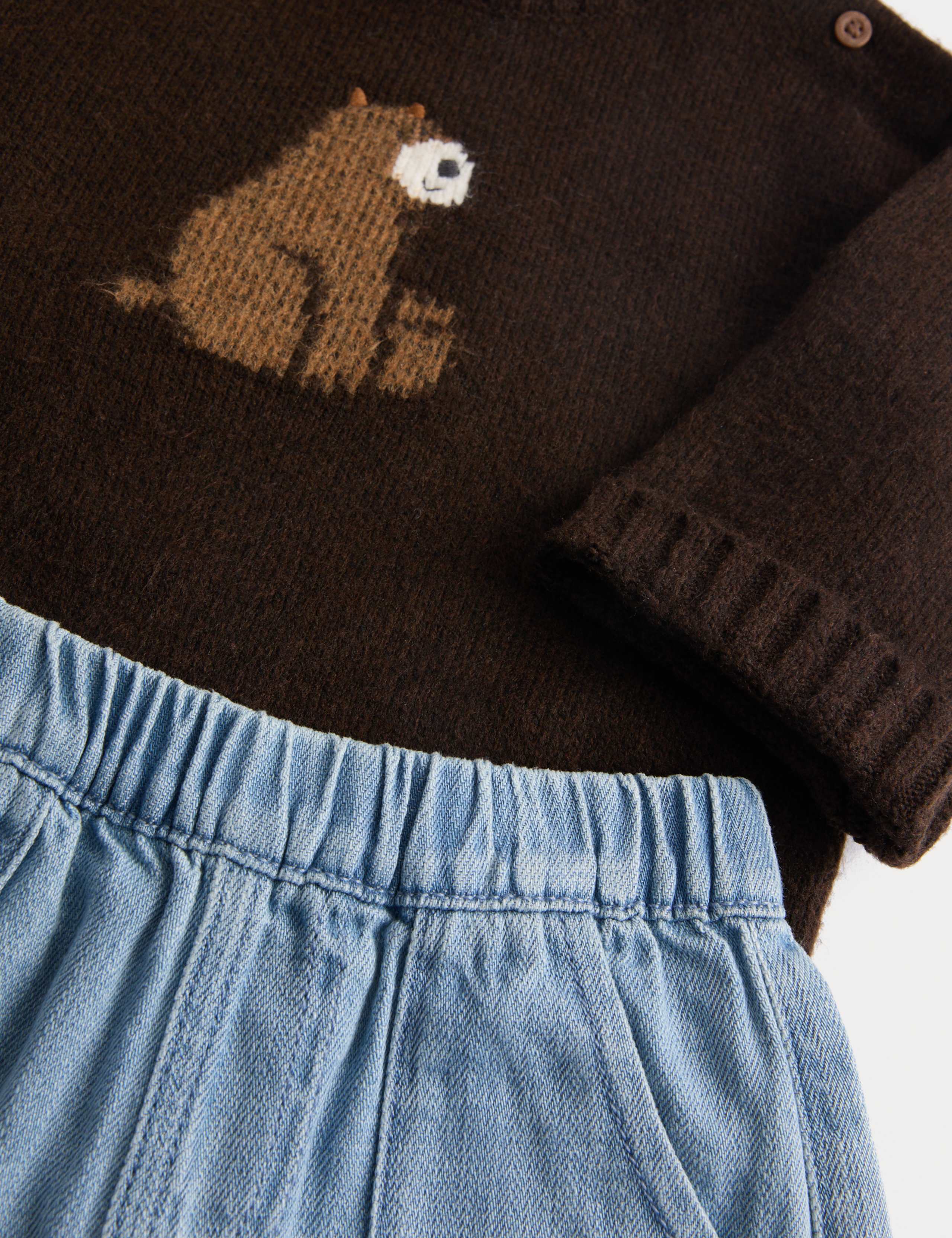 2pc Knitted Bear Top & Bottom Outfit (0-6 Yrs) 2 of 3