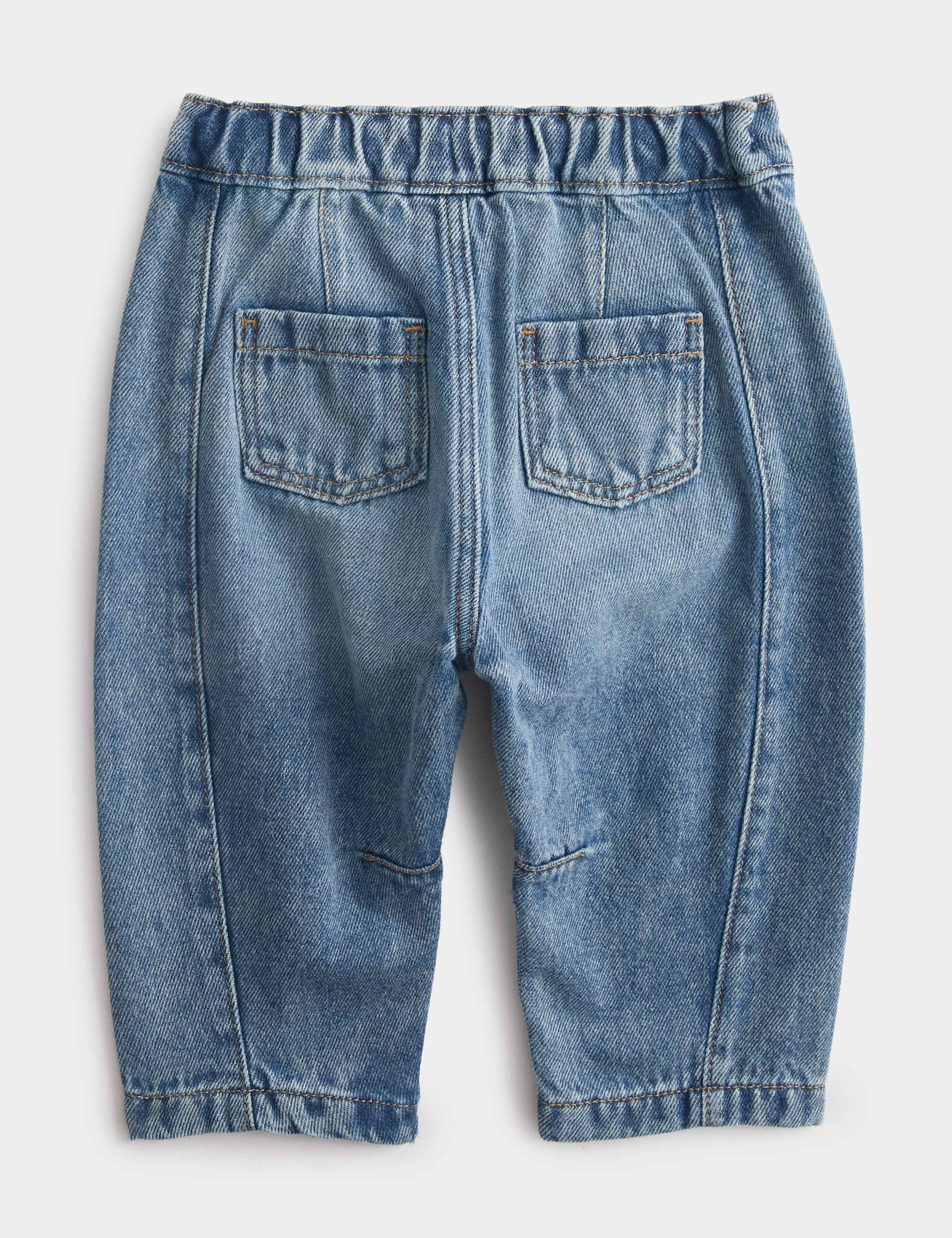 Pure Cotton Elasticated Waist Jeans (0-6 Yrs) 2 of 3