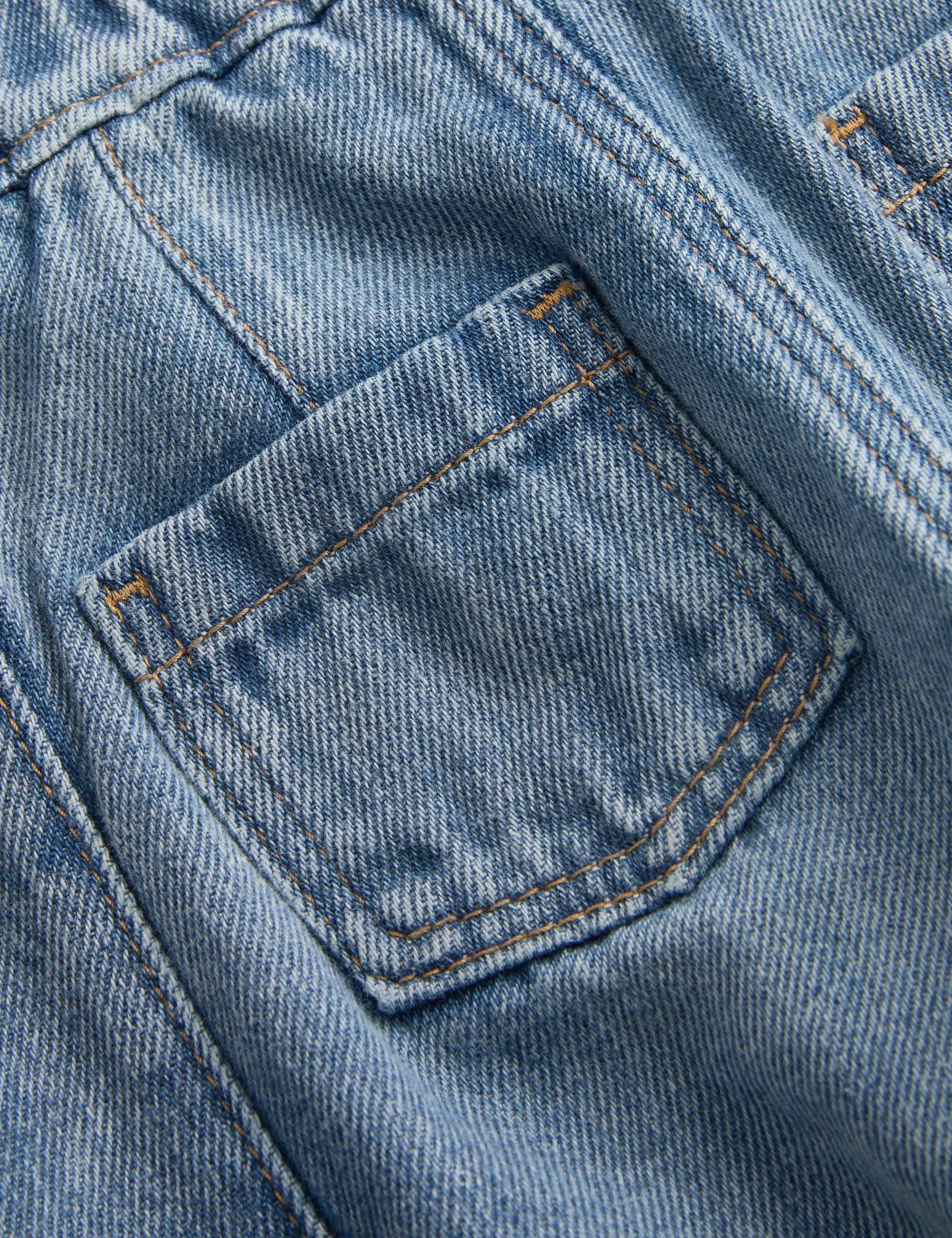 Pure Cotton Elasticated Waist Jeans (0-6 Yrs) 3 of 3