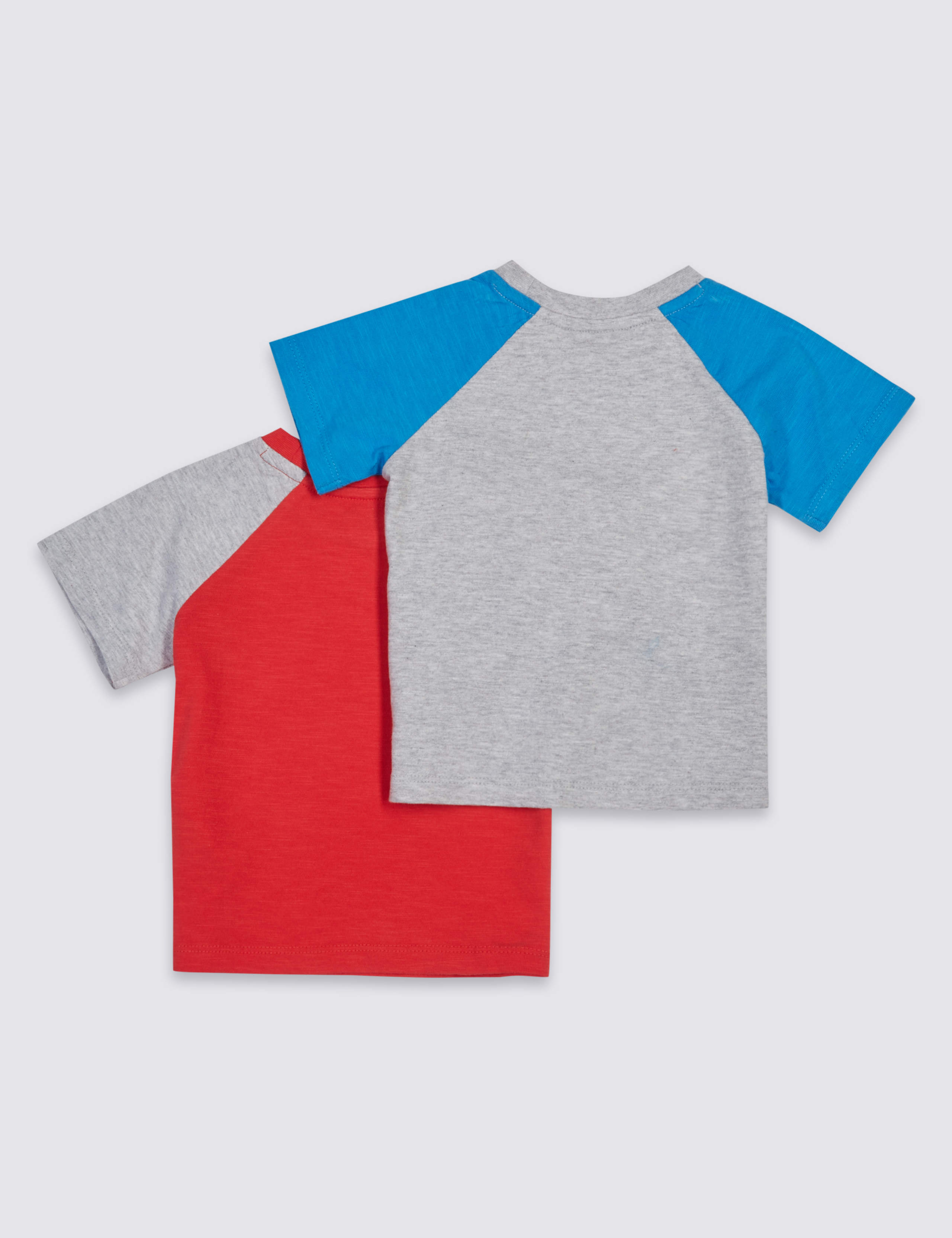 2 Pack Pure Cotton Raglan T-Shirts 2 of 4
