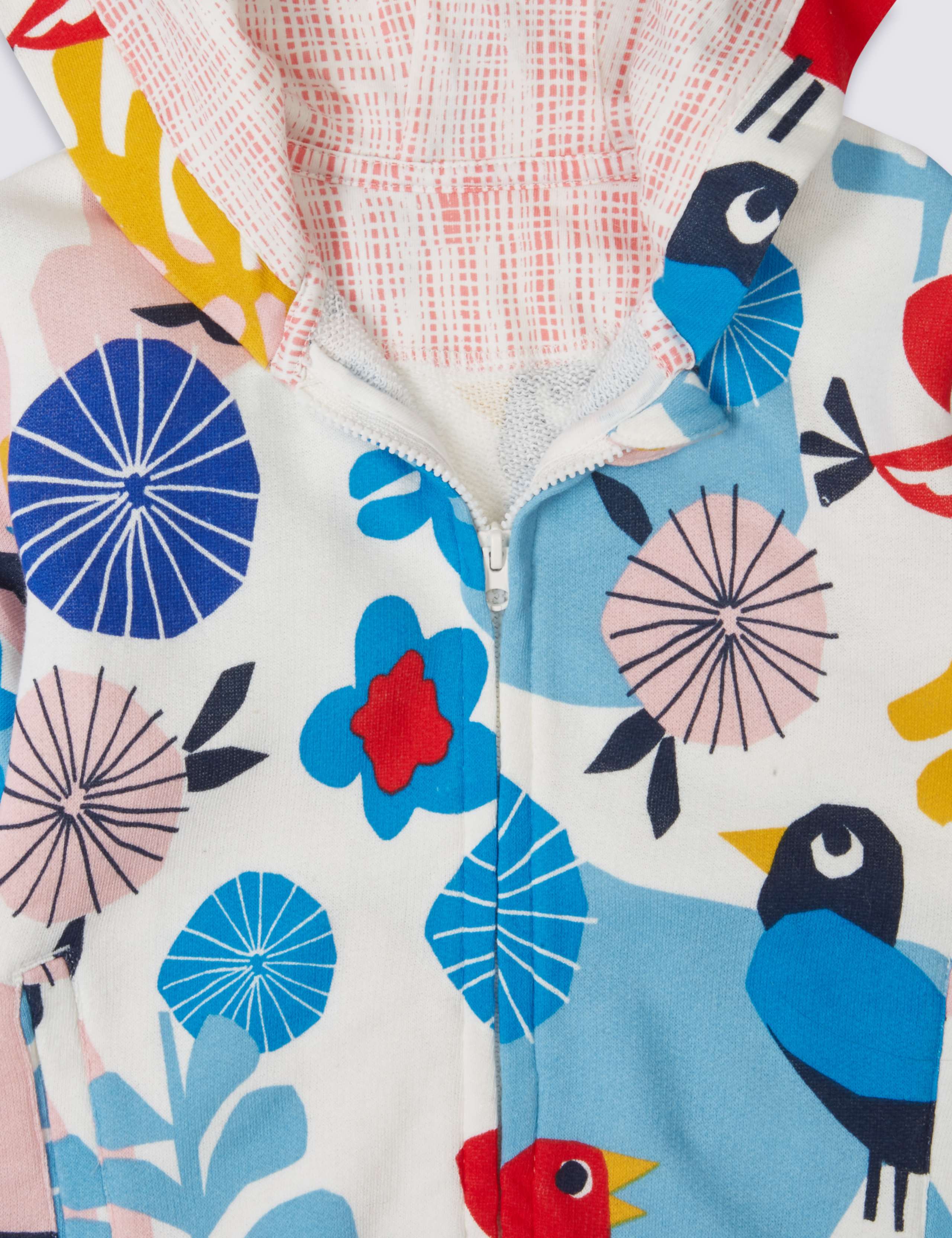 Pure Cotton All Over Print Hooded Sweatshirt 3 of 3