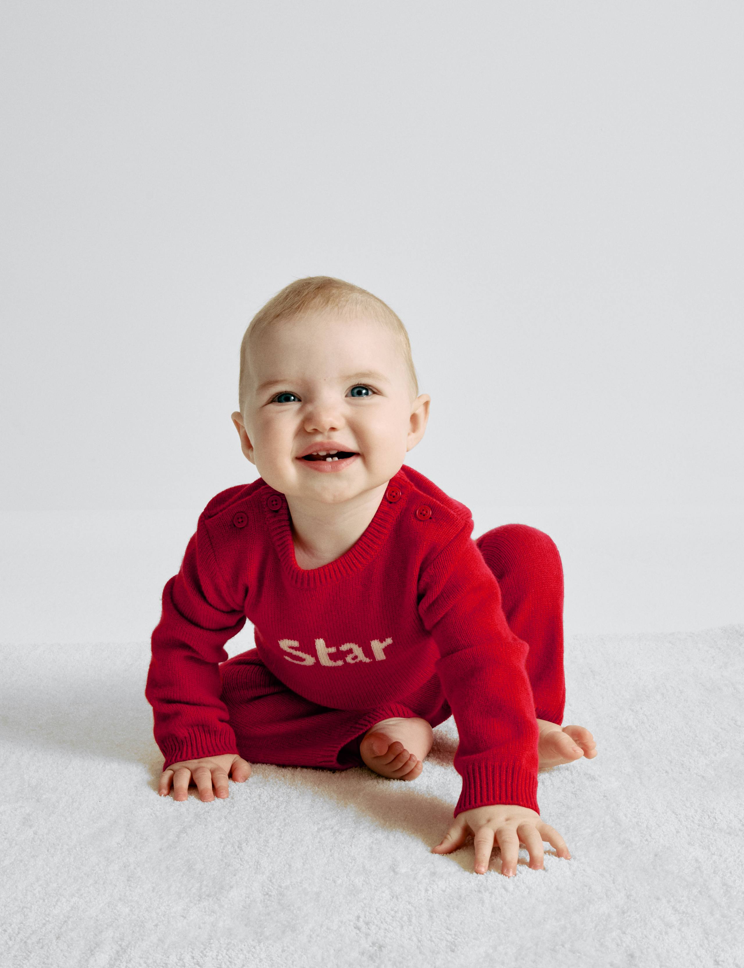 Merino Wool Rich Star Slogan All in One (0-3 Yrs) 4 of 8