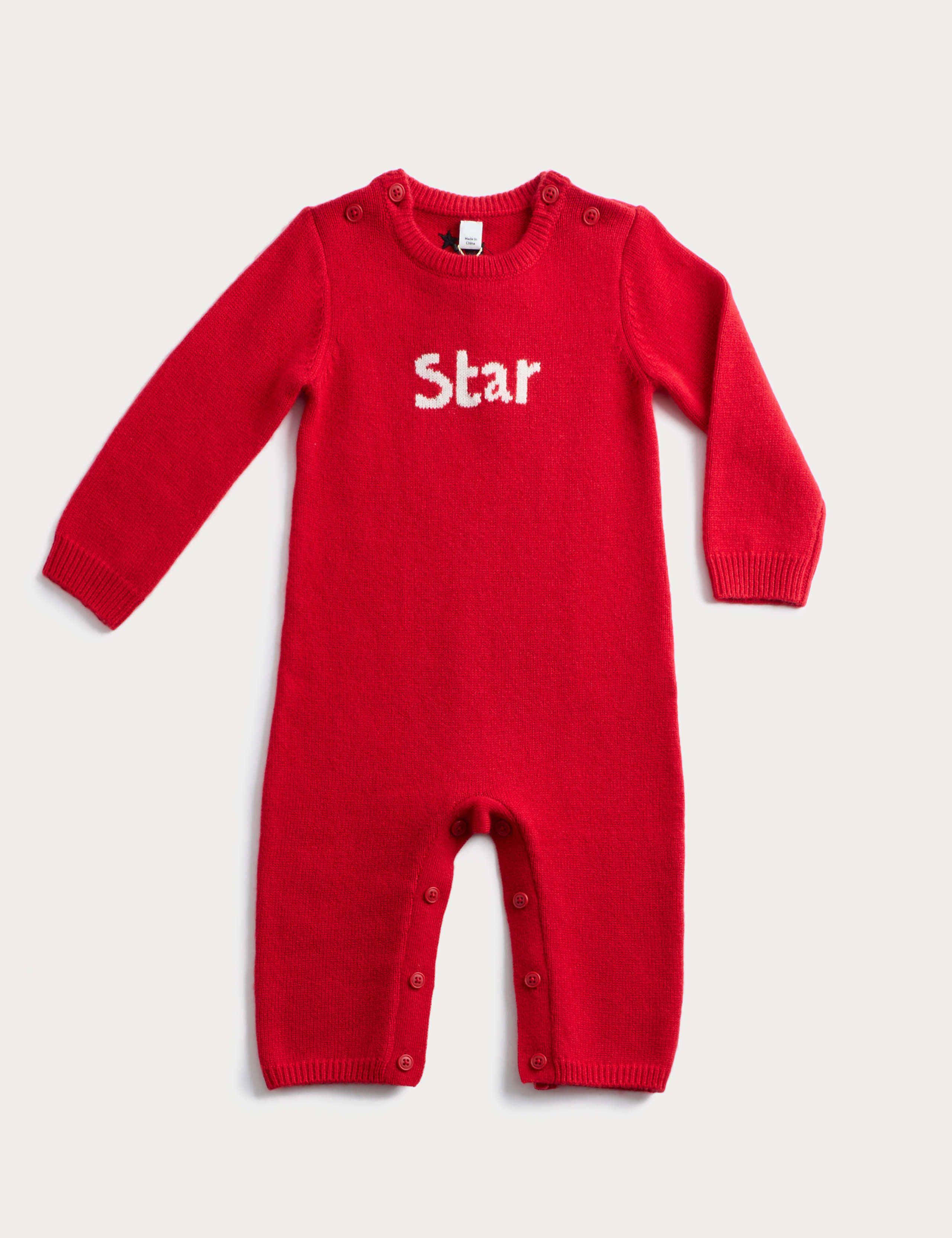 Merino Wool Rich Star Slogan All in One (0-3 Yrs) 2 of 8