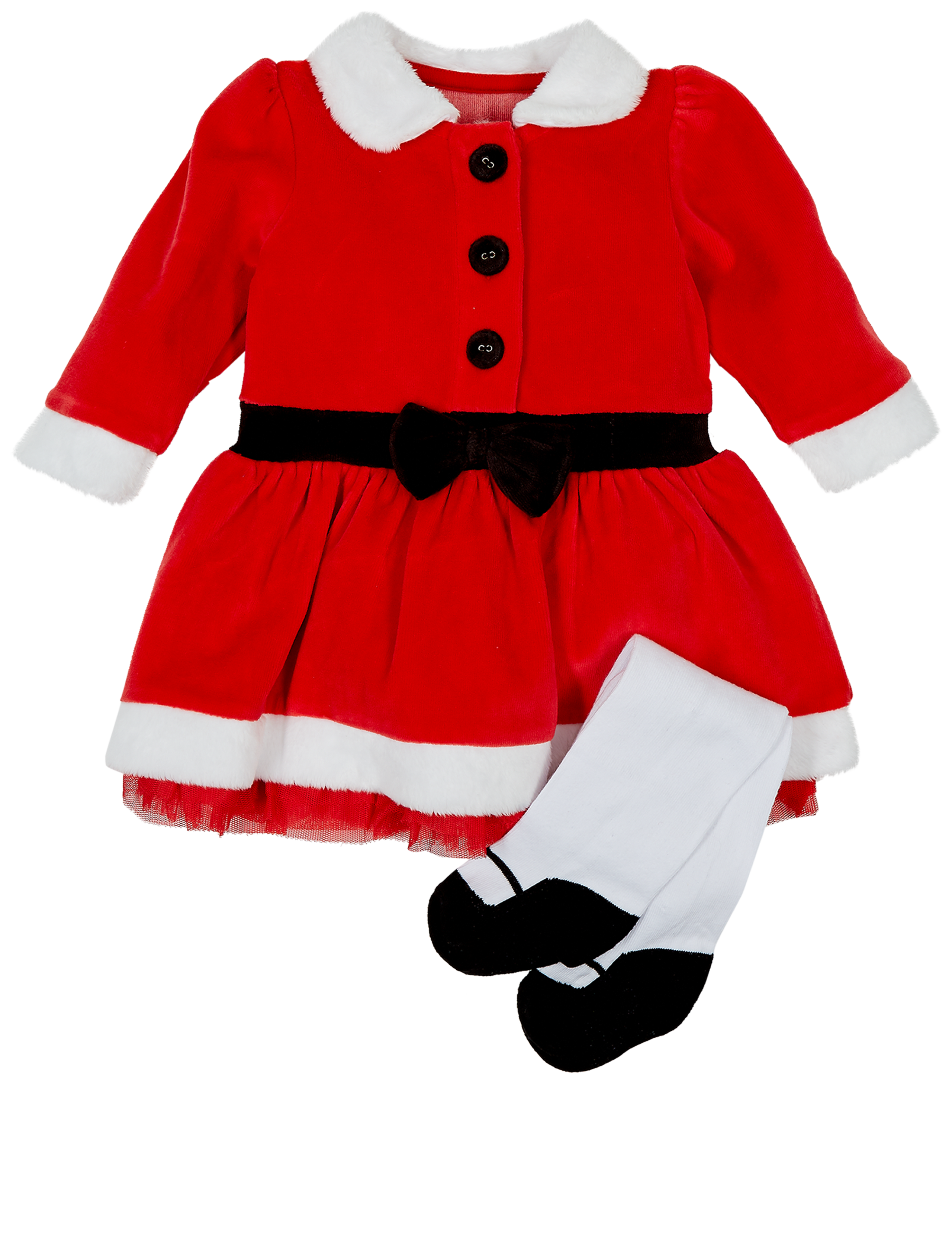 2 Piece Santa Dress with Tights 5 of 6
