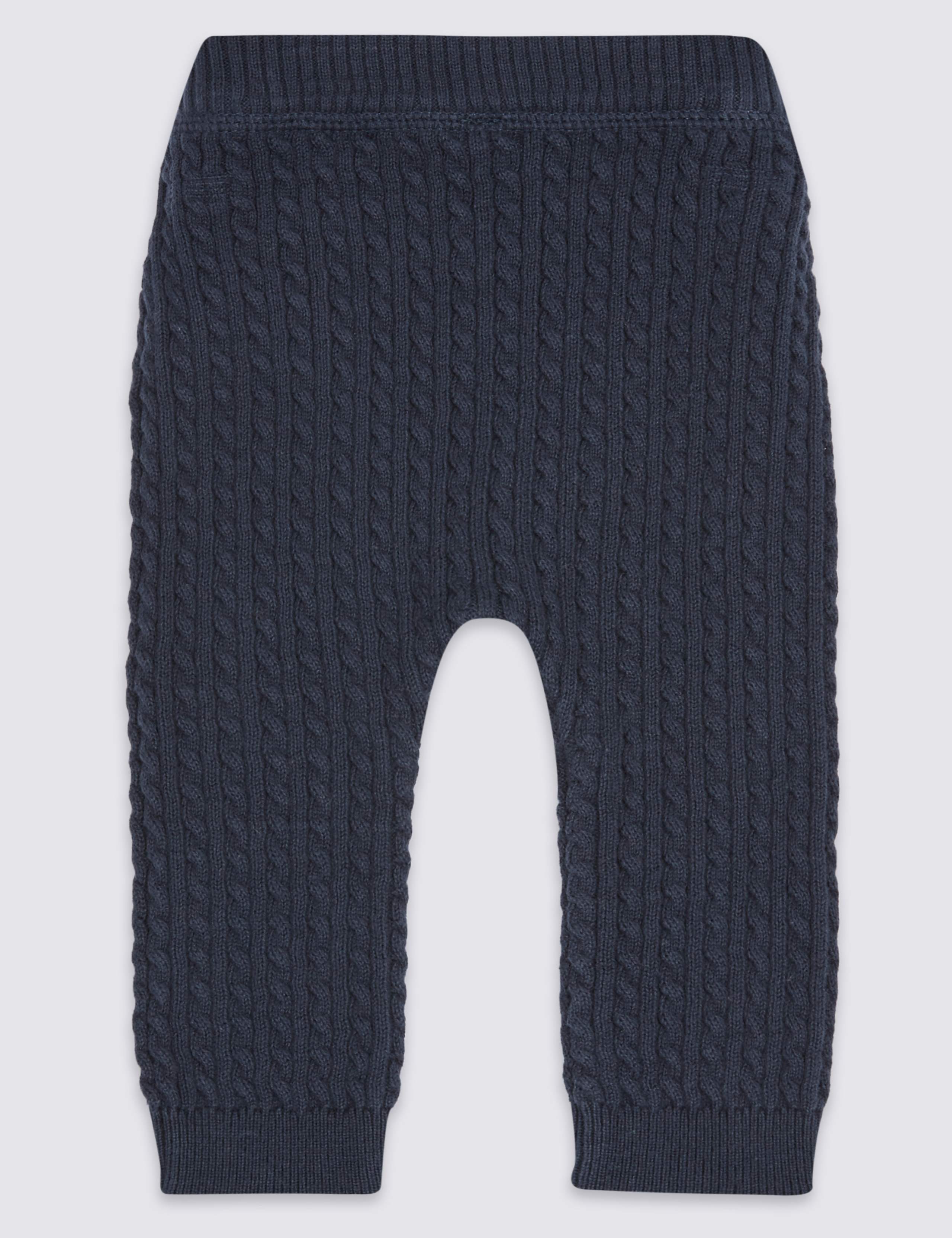 Pure Cotton Cable Knit Leggings 3 of 6